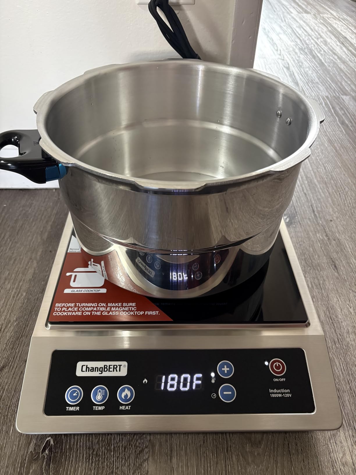 ChangBERT Induction Cooktop, Commercial Grade Portable Cooker, Large 8