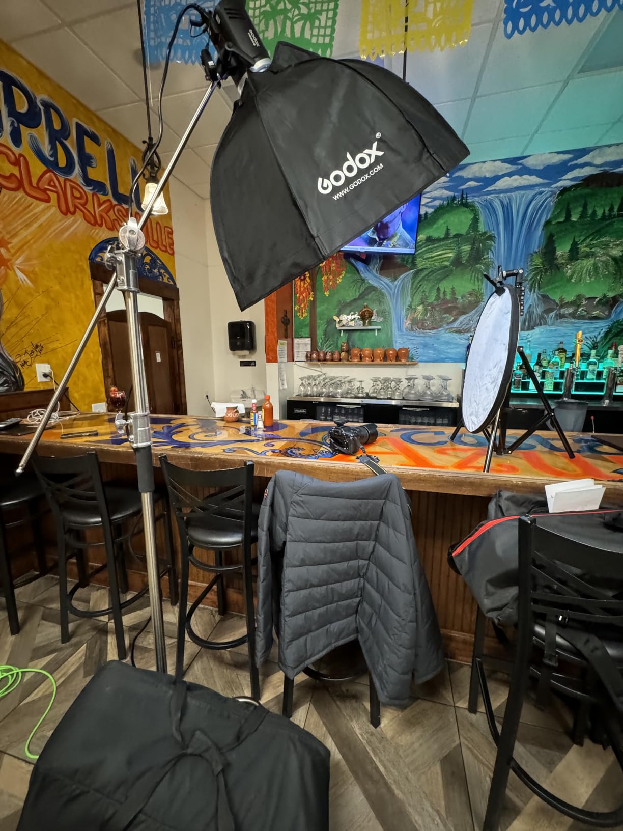 C Stand With Boom Arm - Photography Light Stand, Max Height 10.5ft/320cm, 4.2ft/128cm Holding Arm, Stainless Steel Heavy Duty Silver (CXJH01) customer photo 2