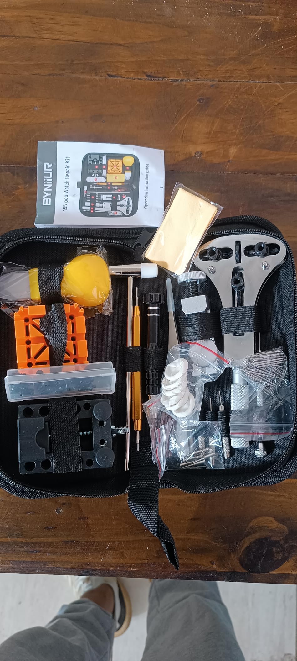 Watch Repair Kit, BYNIIUR Watch Battery Replacement Tool Kit, Watch Repair Tools & Kits, Watch Link Removal Tool Kit Watch Band Tool Set with Carrying Case, Watch Case Opener Spring Bar Tools customer photo 1