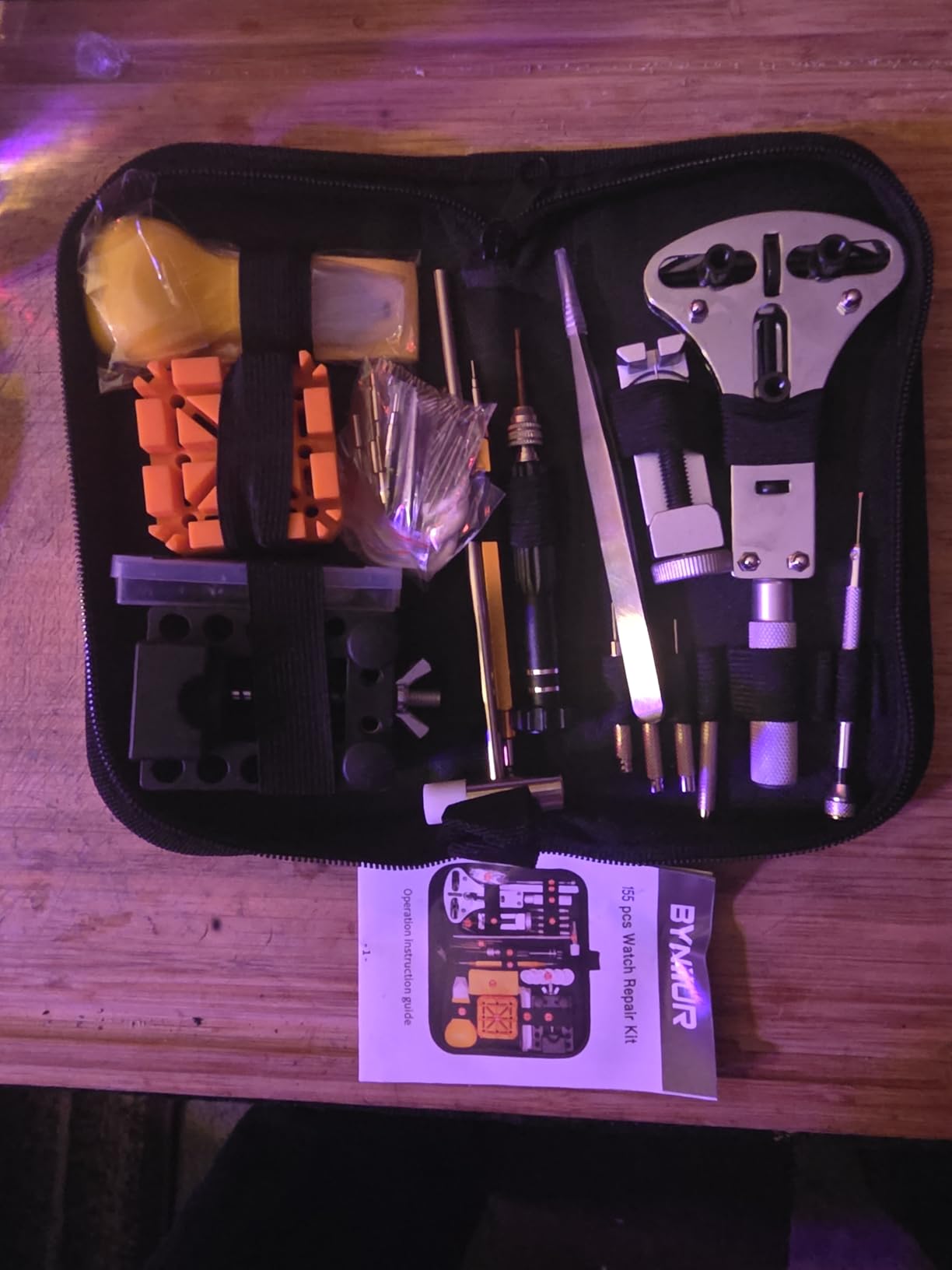 Watch Repair Kit, BYNIIUR Watch Battery Replacement Tool Kit, Watch Repair Tools & Kits, Watch Link Removal Tool Kit Watch Band Tool Set with Carrying Case, Watch Case Opener Spring Bar Tools customer photo 2