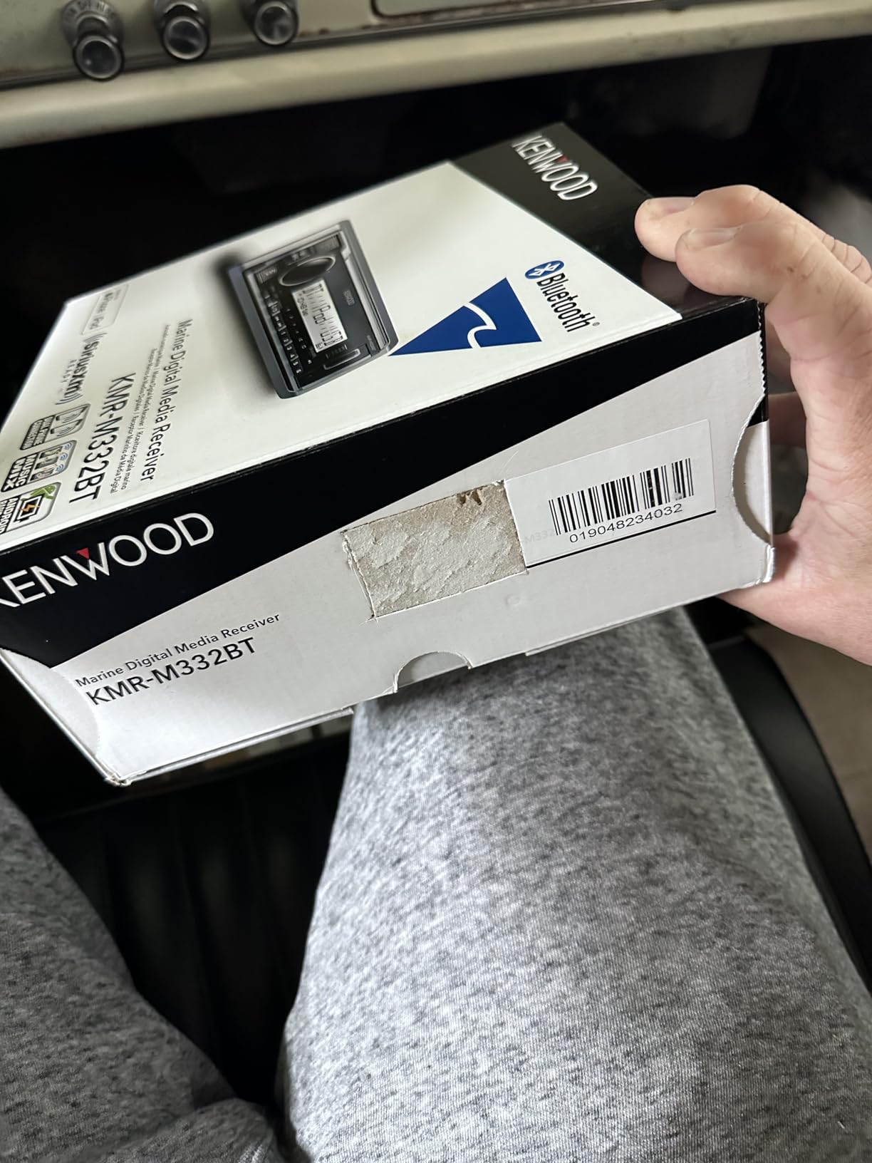 KENWOOD KMR-M332BT Car & Marine Stereo - Single Din, Bluetooth Audio, USB MP3, Aux in, AM FM Radio SiriusXM Ready, Weatherproof, Multi Color Illumination customer photo 2