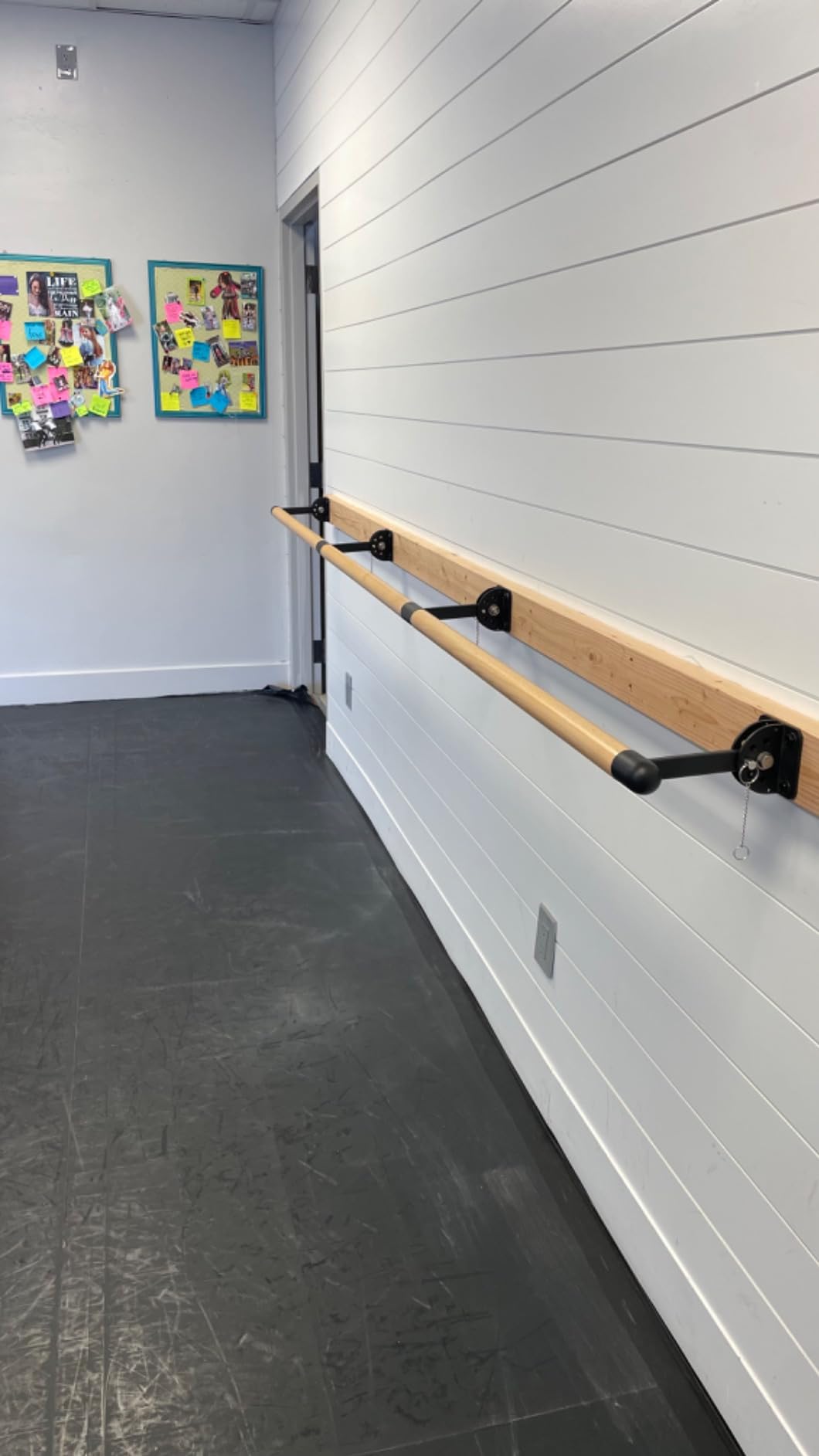 Dolibest Space Saver, Ballet Barre, Wall Mounted Traditional Wood Ballet Barre System Stretch/Dance for Home Barre Workout Equipment, Height Adjustable, for Kids and Adults customer photo 2