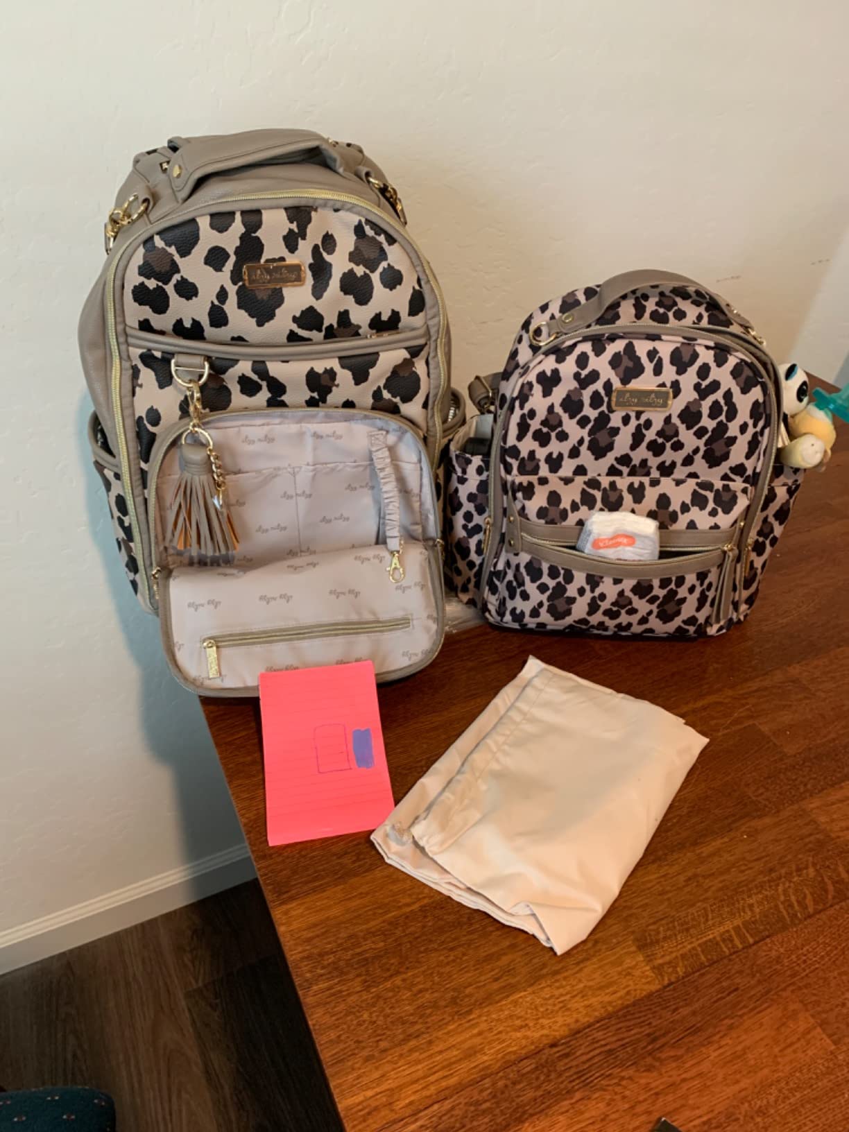 Itzy Ritzy Boss Plus Large Diaper Bag Backpack with 19 Pockets (Cognac) | Includes 2 Insulated Bottle Pockets, Changing Pad, Stroller Clips, Comfortable Padded Straps, Easy-to Clean, Travel-Ready customer photo 2