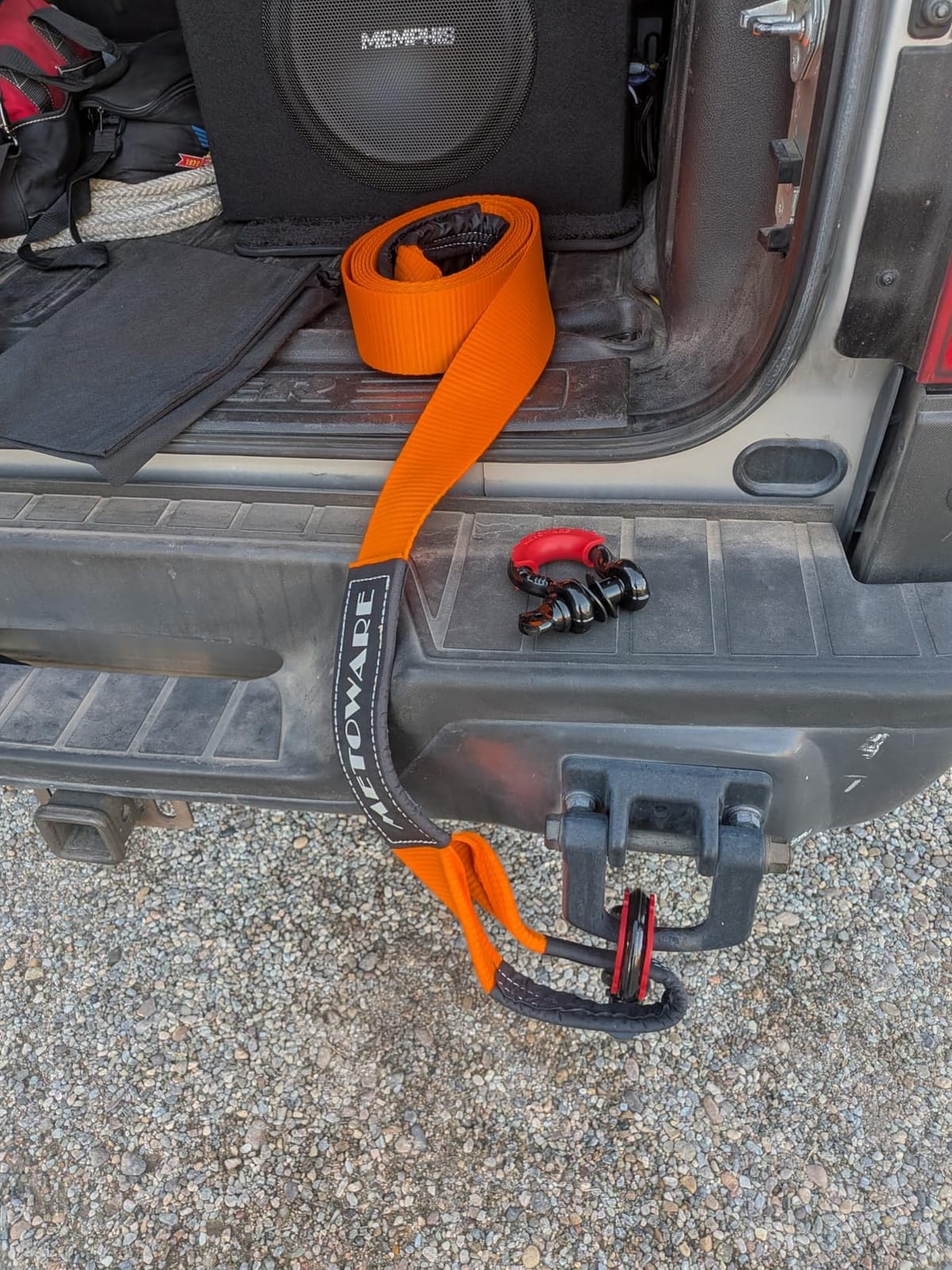 METOWARE Heavy Duty Tow Strap Recovery Kit with D Ring Shackle, 3