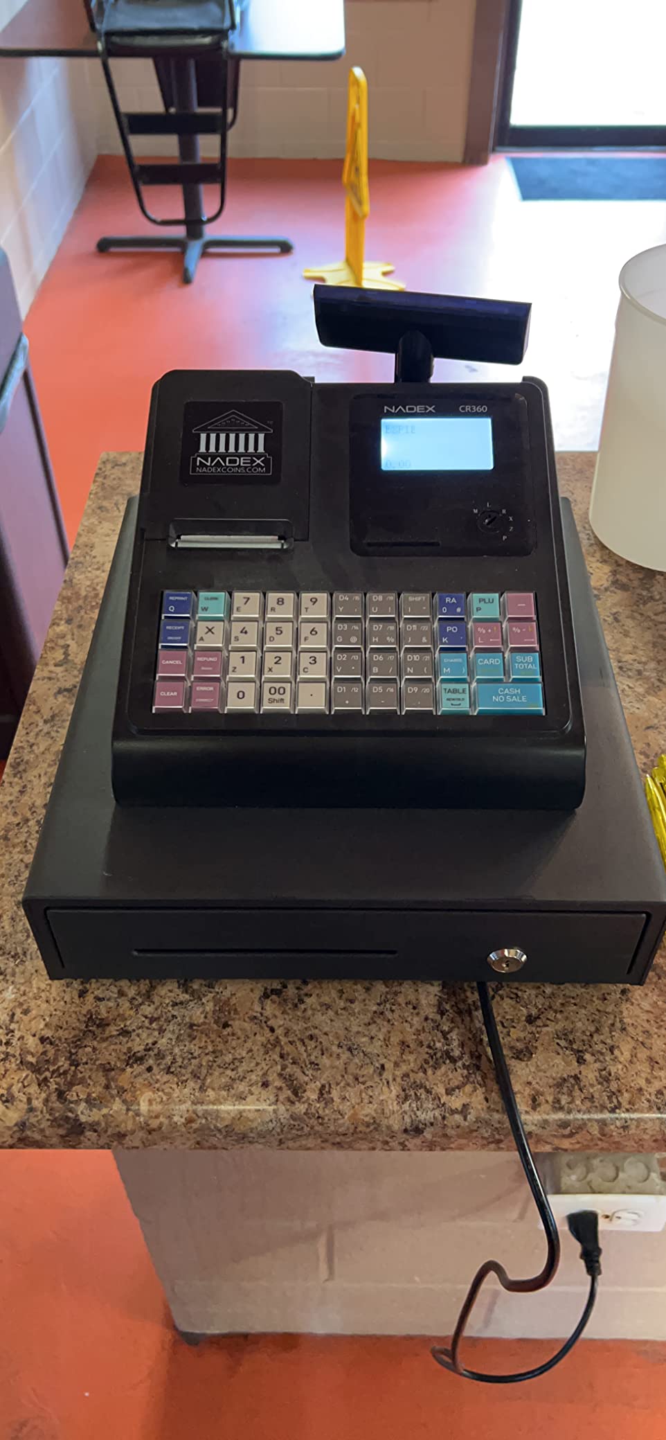 Nadex CR360 Cash Register, 4700 Lookups 50 Dept 50 Clerks, Quick Load Thermal Printer, Compact Size, Cash and Coin Drawer, Black customer photo 1