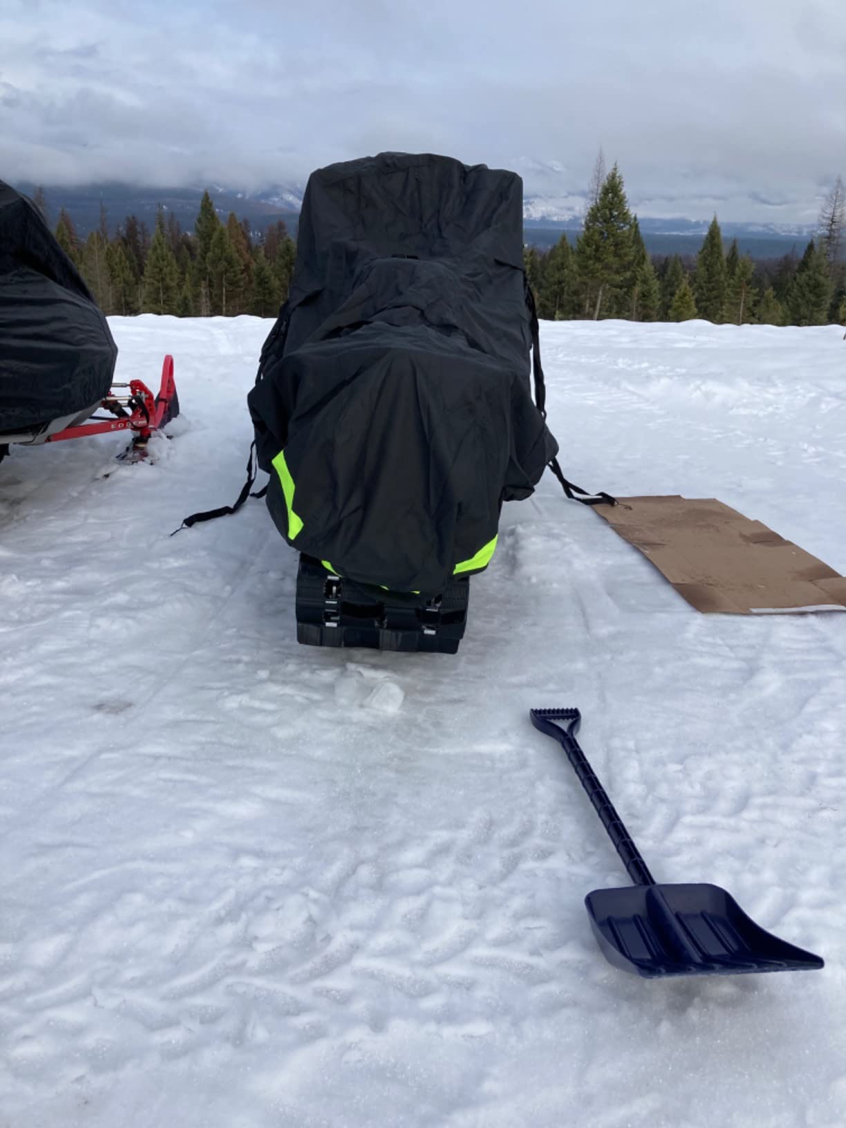 Tough Cover Snowmobile Cover - XL Size - Premium Edition - Snowmachine Sled Accessories - Waterproof and Durable, Fits Polaris, Ski-Doo, Yamaha, Arctic Cat - Trailerable - Black customer photo 1
