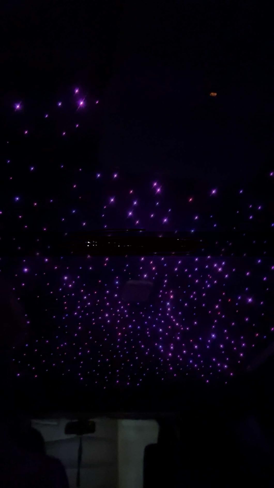 AMKI 16W Starlight Headliner Kit Twinkle+Sound Activated 500pcs 0.03in 9.8ft Cable End Glow Fiber Optic Light APP/Remote Control RGBW Starlight Box for Car Home Star Ceiling Decor customer photo 1