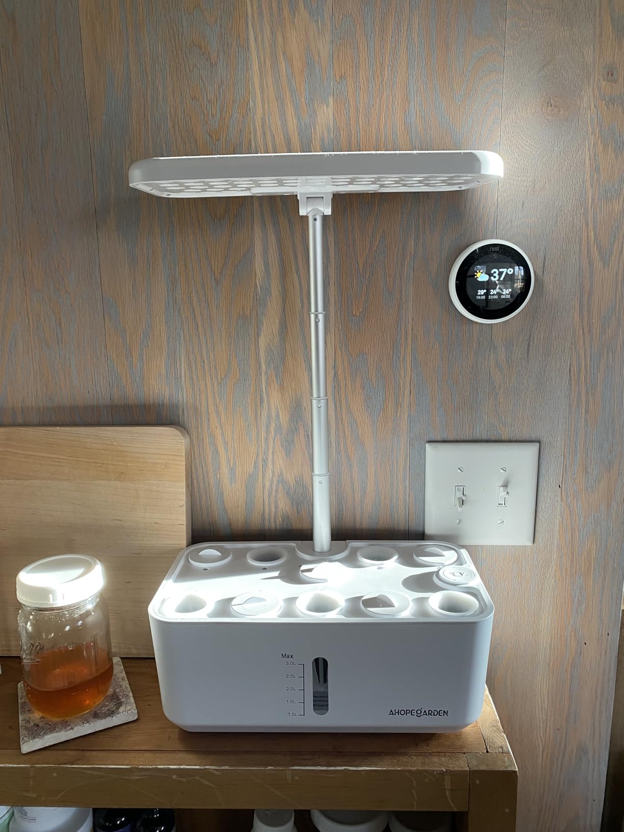 Indoor Garden Hydroponics Growing System: 10 Pods Kit with LED Plant Germination Kit Herb Vegetable Growth Lamp Countertop, Hydroponic Planter Grower customer photo 1