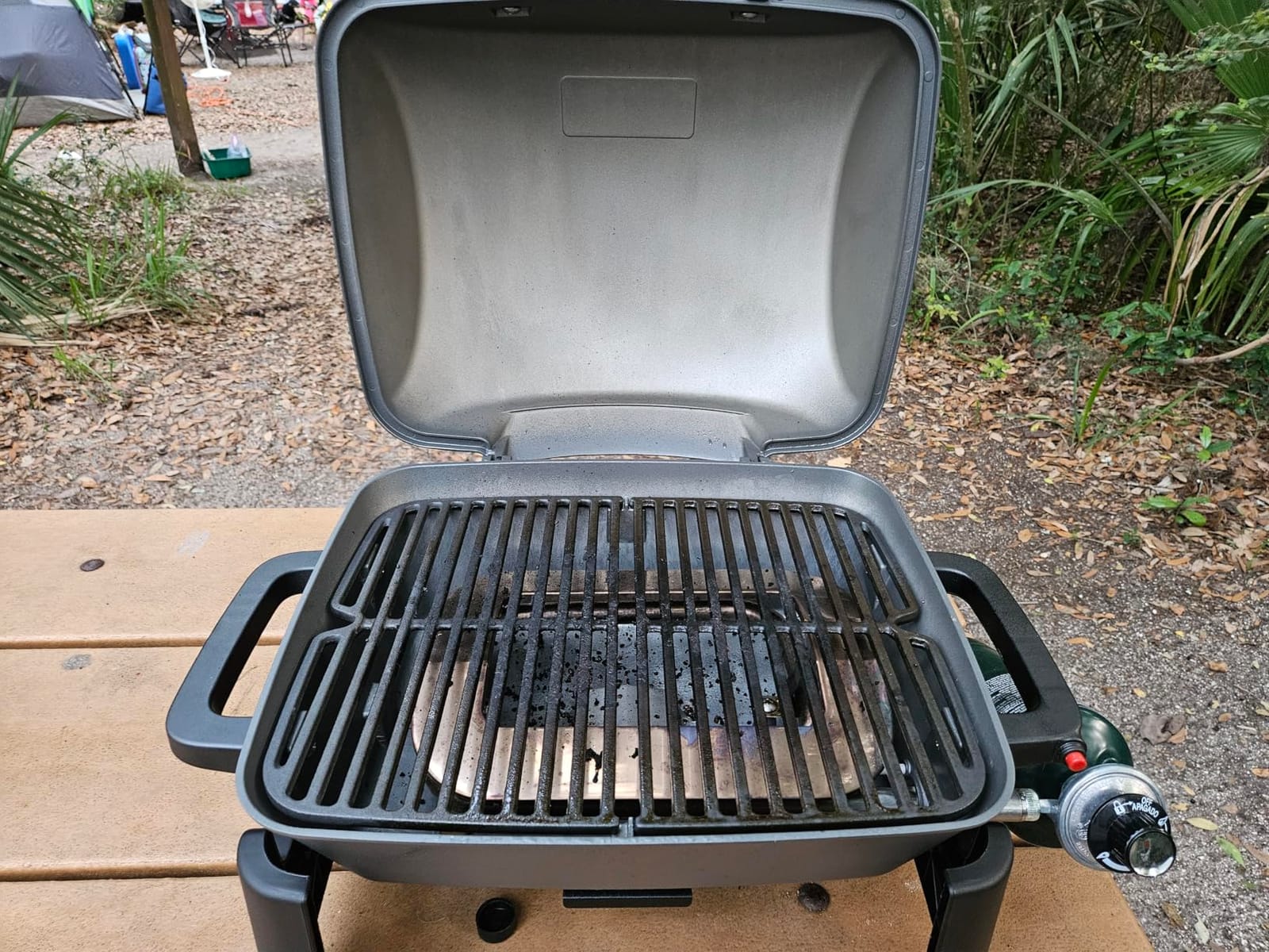 Nexgrill Tabletop 1 Burner Gas Grill, Compact with Cast Aluminum Frame | Offers 10000 BTU, Locking Lid, Piezo Ignition, 183 Sq In Cooking Space, Cast Iron Cooking Grate, For Camping & Tailgating customer photo 1