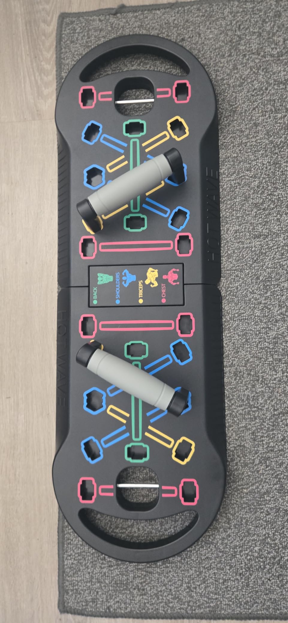 Push Up Board, Portable PushUp Board, Foldable 20 in 1 Push Up Bar | Multifunctional Pushup Handles for Floor, Professional Strength Training Equipment for Men and Women at Home Gym customer photo 2