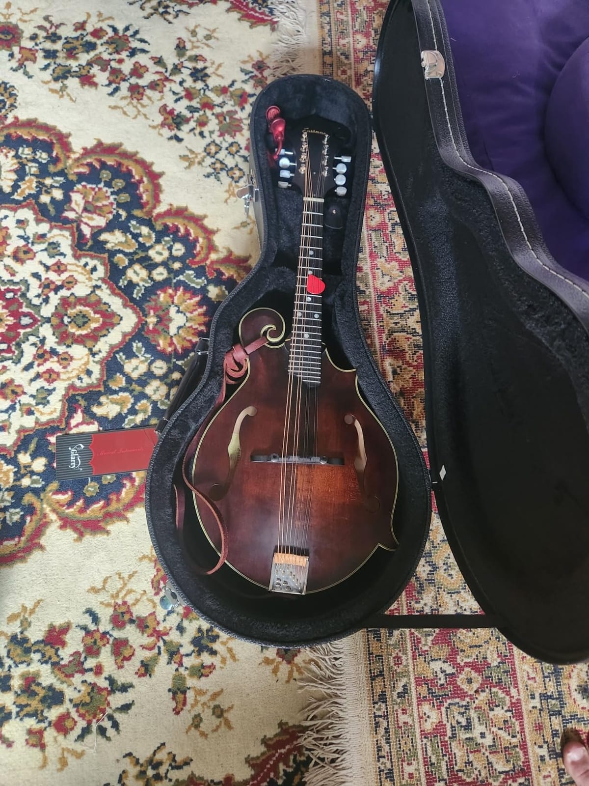 Ktaxon A-Style Mandolin Hard Case Deluxe Leather | Hard-Shell Carrying Case, Wooden Protective Case, Plush Interior customer photo 2