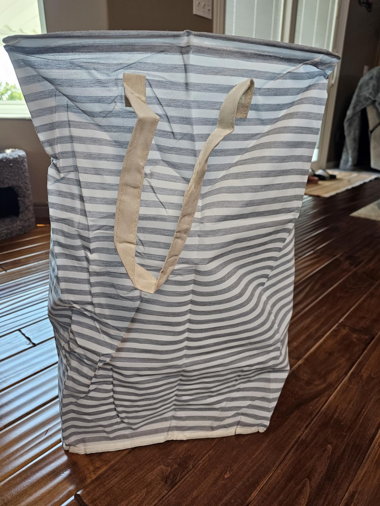 Lifewit 2 Pack Laundry Basket 80L Each, Collapsible Clothes Hamper with Reinforced Handles, Freestanding Waterproof Design for Bedroom and Laundry Room, Grey 160L Total customer photo 1