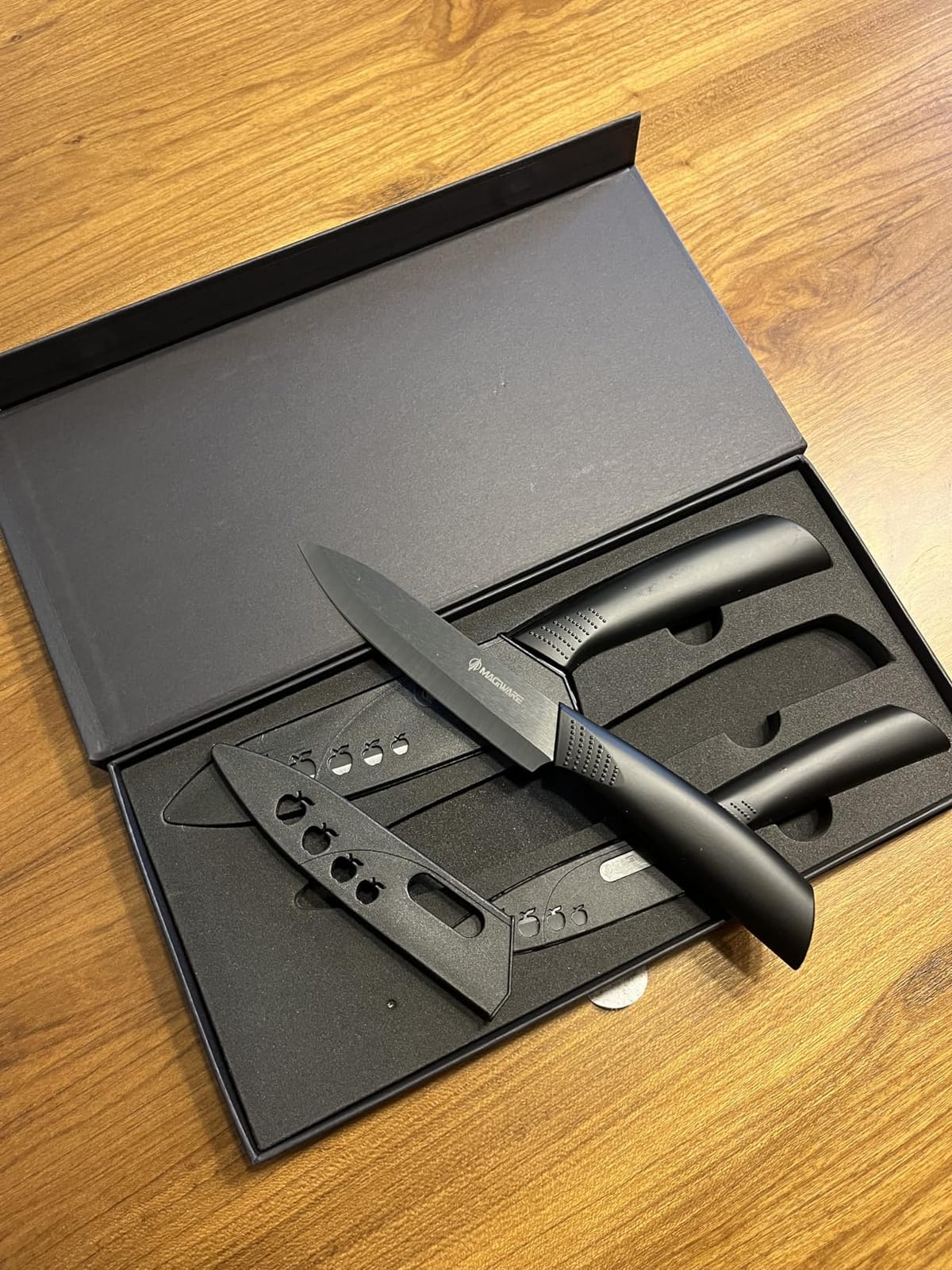 Magiware Ceramic Knives, Ceramic Knife Set with Sheaths Cover -Sharp Longer Never Rust (include 6 Inch Chef Knife, 5inch Utility Knife, and 4 Inch Paring Knife customer photo 2
