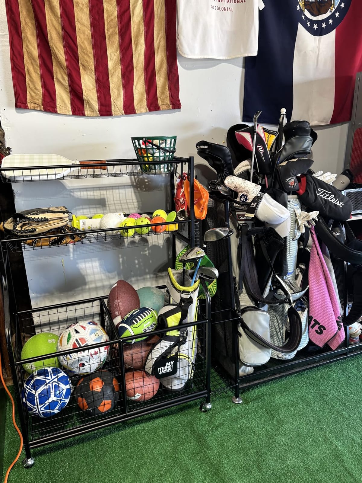 Mythinglogic Rolling Sports Equipment Organizer for Garage Gear and Toys customer photo 1