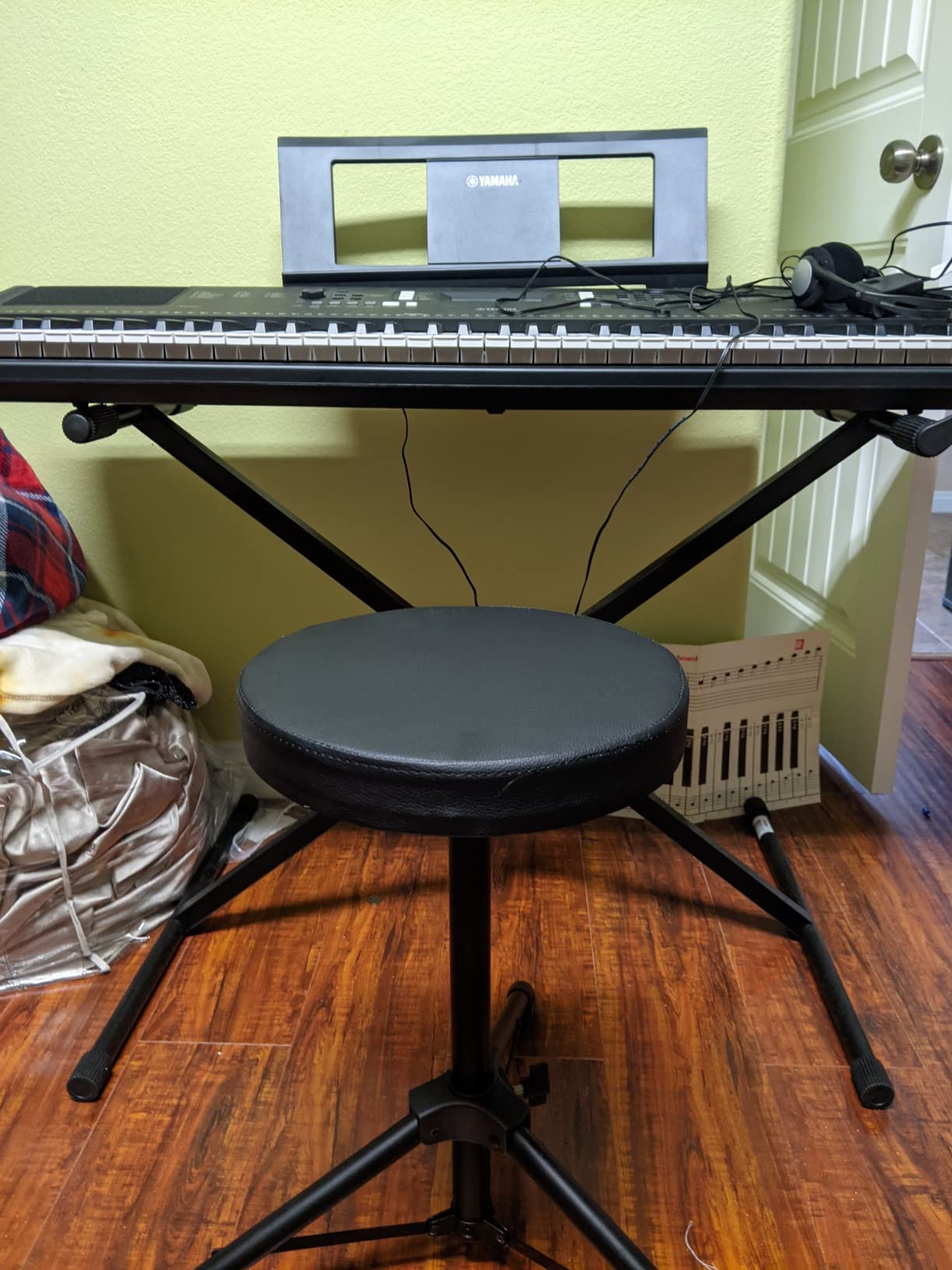 EASTROCK Drum Throne, Padded Drum Seat Drumming Stools with Anti-Slip Feet for Adults and Kids Drummers (Black Upgrade) customer photo 2