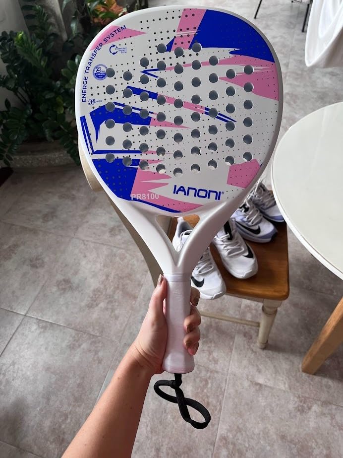ianoni Padel Racket Carbon Fiber Surface with EVA Memory Flex Foam Core customer photo 2