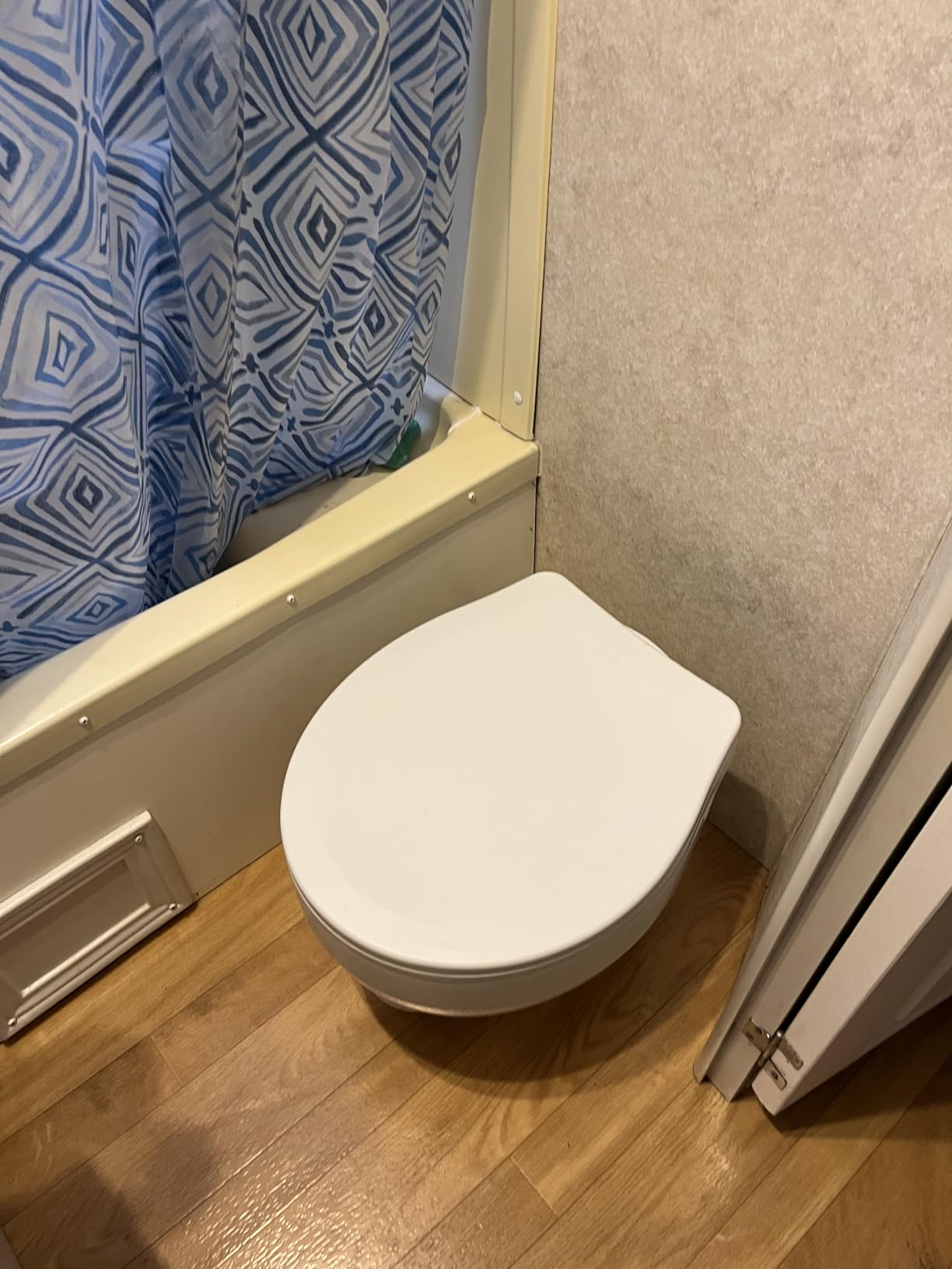 Aqua-Magic VI Low Profile, White | Space-saving design, easy installation, foot flush, Residential sized SloClose seat, deepest toilet bowl available for RVs customer photo 2