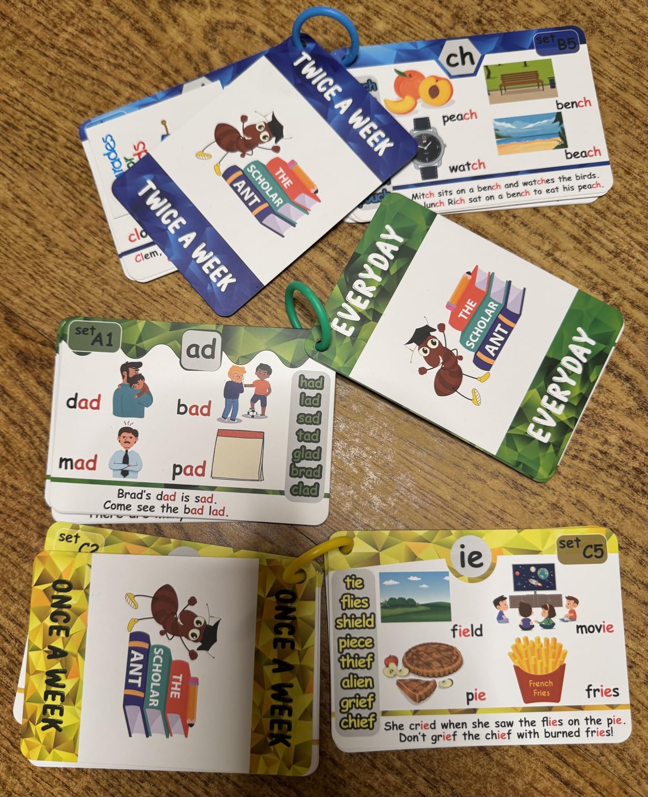 Phonics Flash Cards with Proven Spaced Repetition Learning System - Learn to Read in 20 Phonic Stages - Digraphs CVC Blends Long Vowel Sounds Phonics Games for Kids Ages 4-8 Kindergarten 1st 2nd Grade customer photo 1