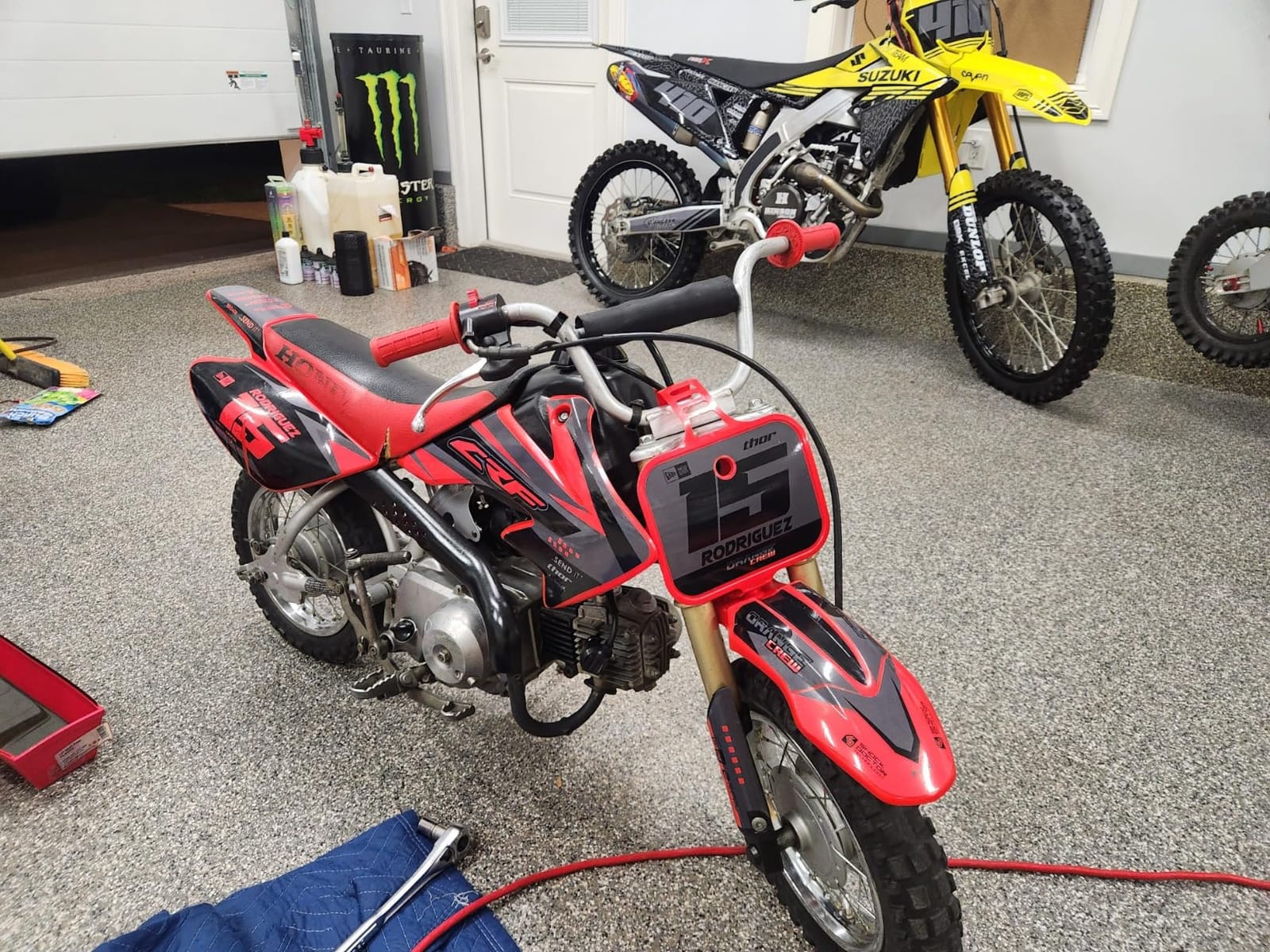 Graphics Kit for Honda CRF50 (All Years) OG Series Red 9 Mil - Easy Go - Dirt Pit Bike Motorcycle Stickers, Dirtbike Racing Automotive Decal Motocross Accessories no-Plastics customer photo 1