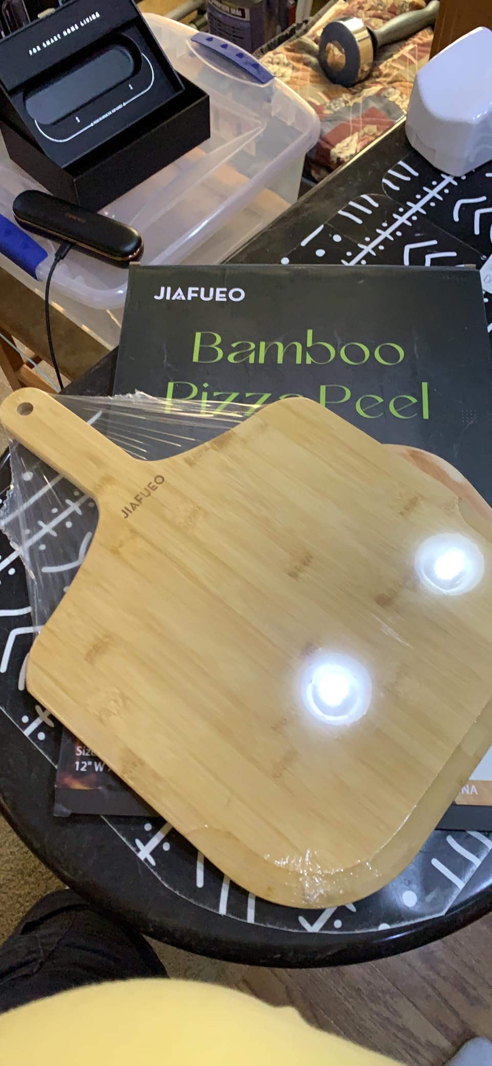 Pizza Peel 12 inch, Bamboo Pizza Paddle Spatula customer photo 2