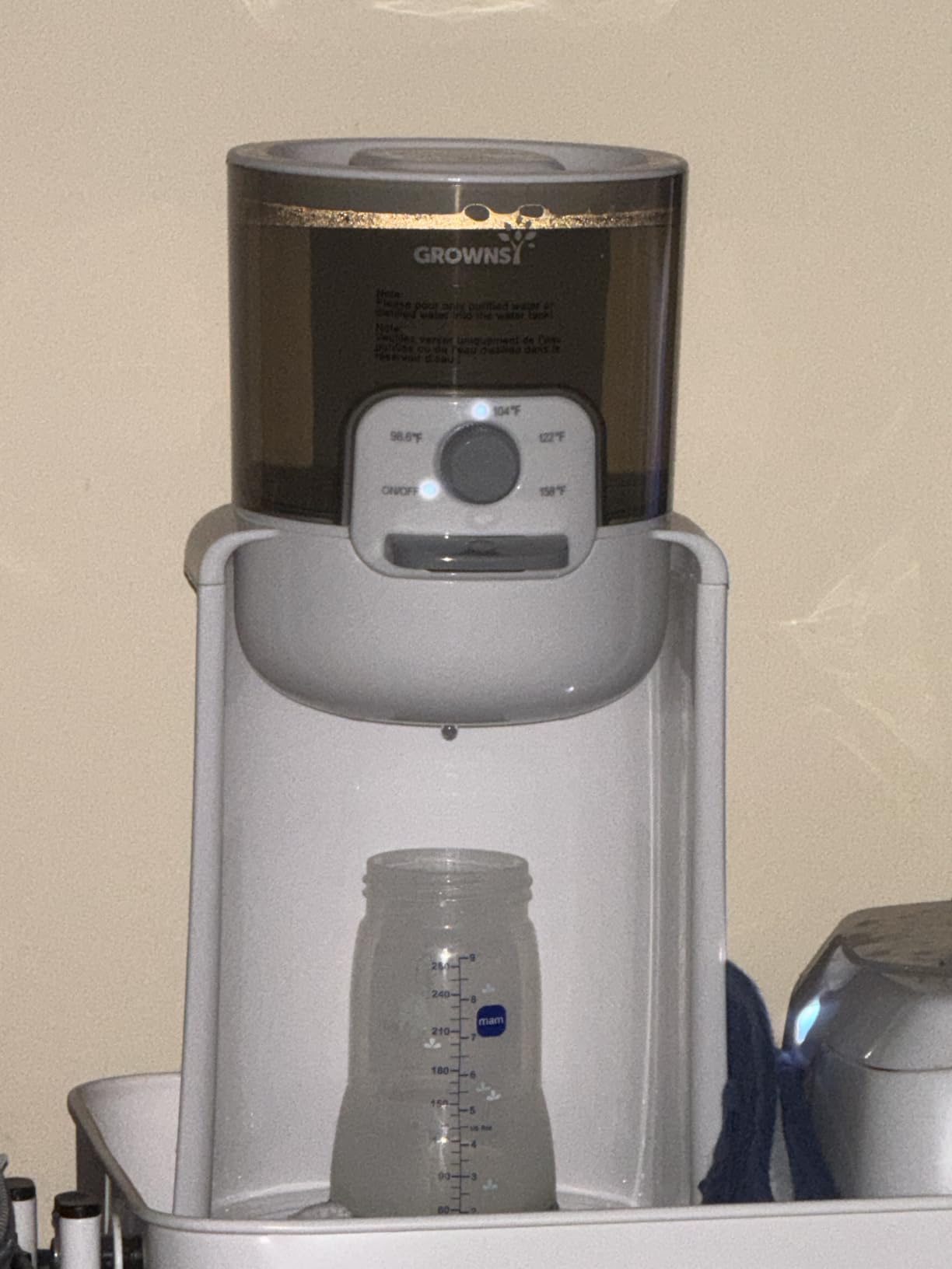 GROWNSY Instant Baby Bottle Warmer, Precise 4 Temperatures Control | Night Light, Midnight Feeding | Warm Water Dispenser for Formula in Seconds | 72H Smart Thermostat, Easy Keep Warm | Warm Water Ready in Seconds, Formula Preparation Made Easy, 72H Smart Thermostat, Detachable Tank, Midnight Feeding Essential customer photo 1