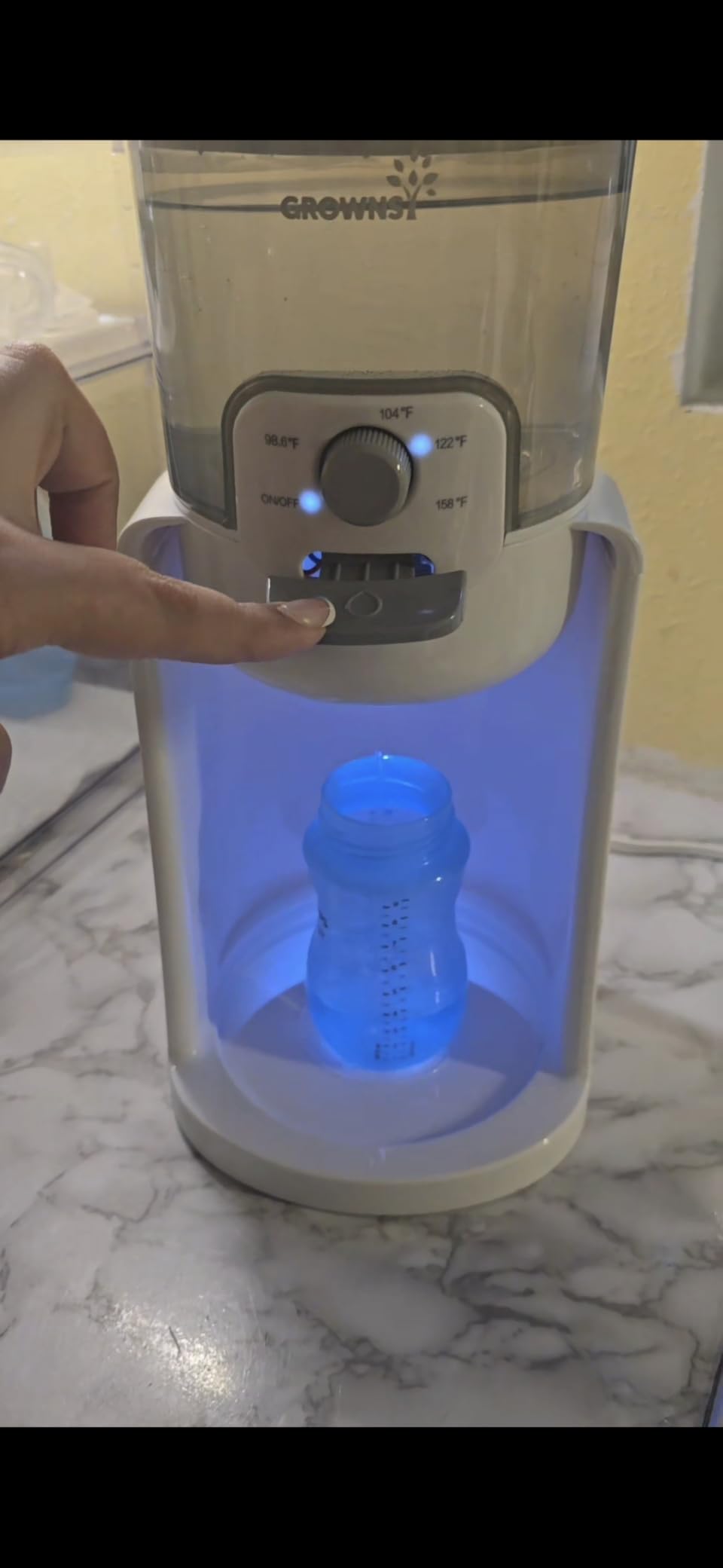 GROWNSY Instant Baby Bottle Warmer, Precise 4 Temperatures Control | Night Light, Midnight Feeding | Warm Water Dispenser for Formula in Seconds | 72H Smart Thermostat, Easy Keep Warm | Warm Water Ready in Seconds, Formula Preparation Made Easy, 72H Smart Thermostat, Detachable Tank, Midnight Feeding Essential customer photo 2