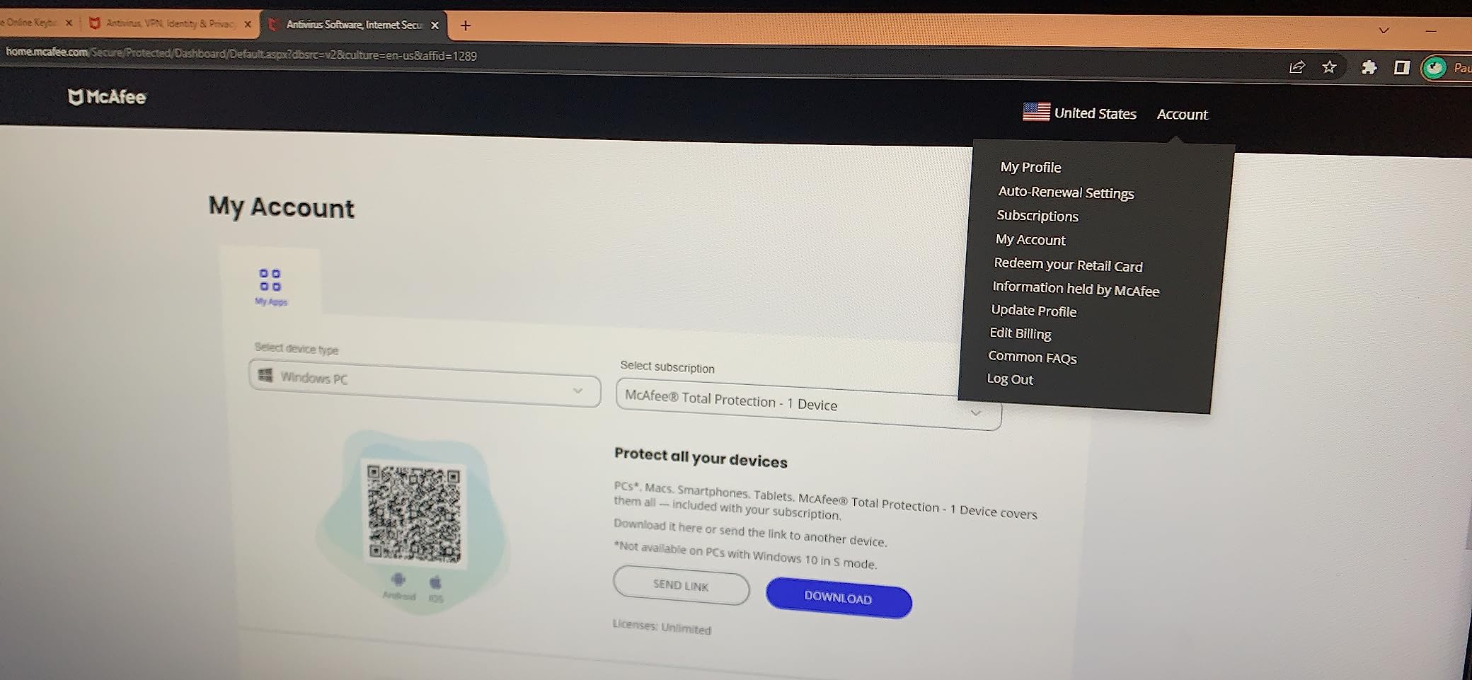 McAfee Total Protection 2026 Antivirus Software for 1 Device | Auto-Renews | 1-year subscription includes VPN, text, email and video scam protection, identity monitoring and password manager customer photo 2