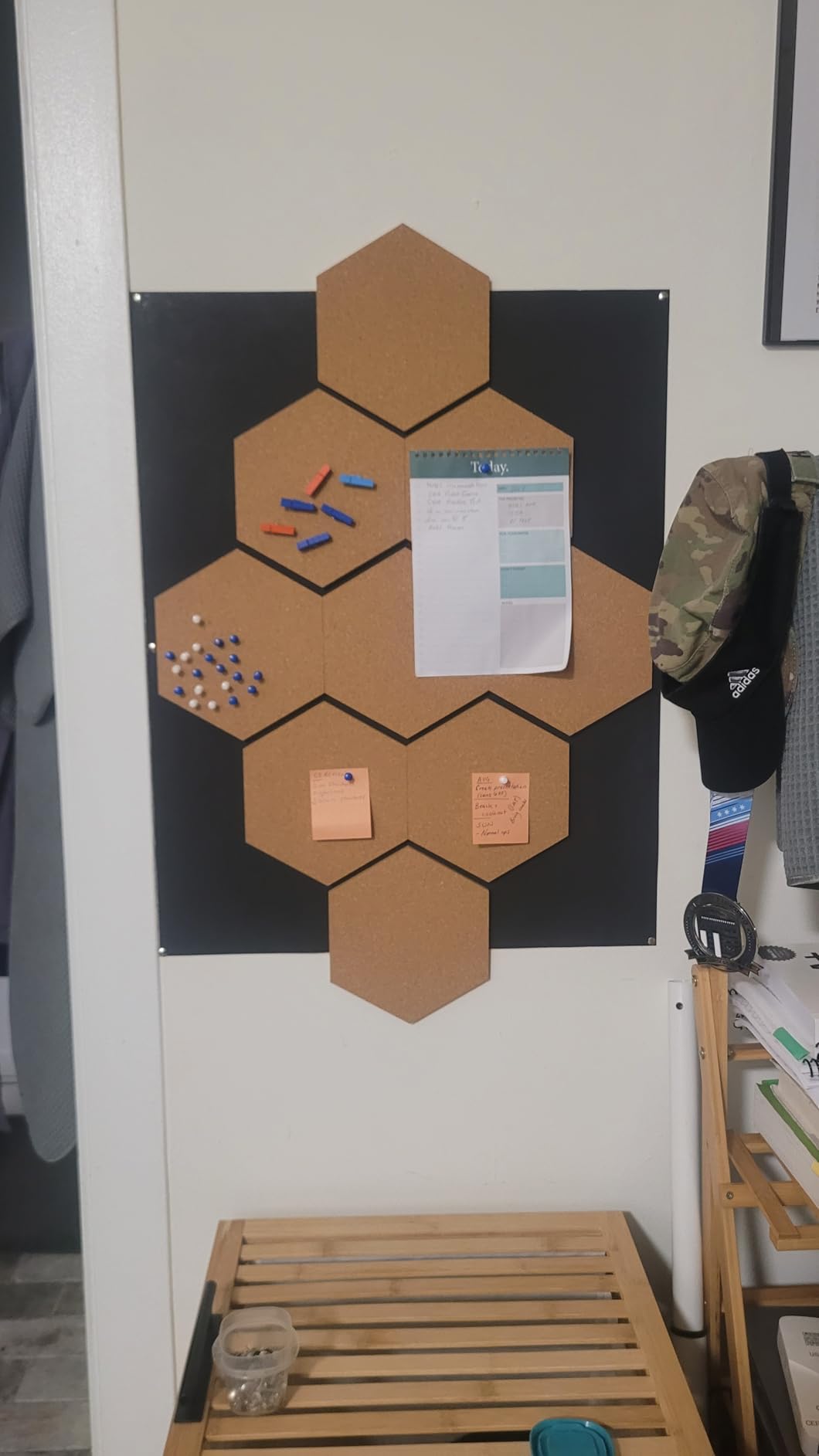 10 Pack Cork Bulletin Board Hexagon - Decorative Display Boards, 1/2 inch Thick Self-Adhesive Cork Board Tiles for Home Office Decor, School Message Board (10 Pcs) customer photo 1