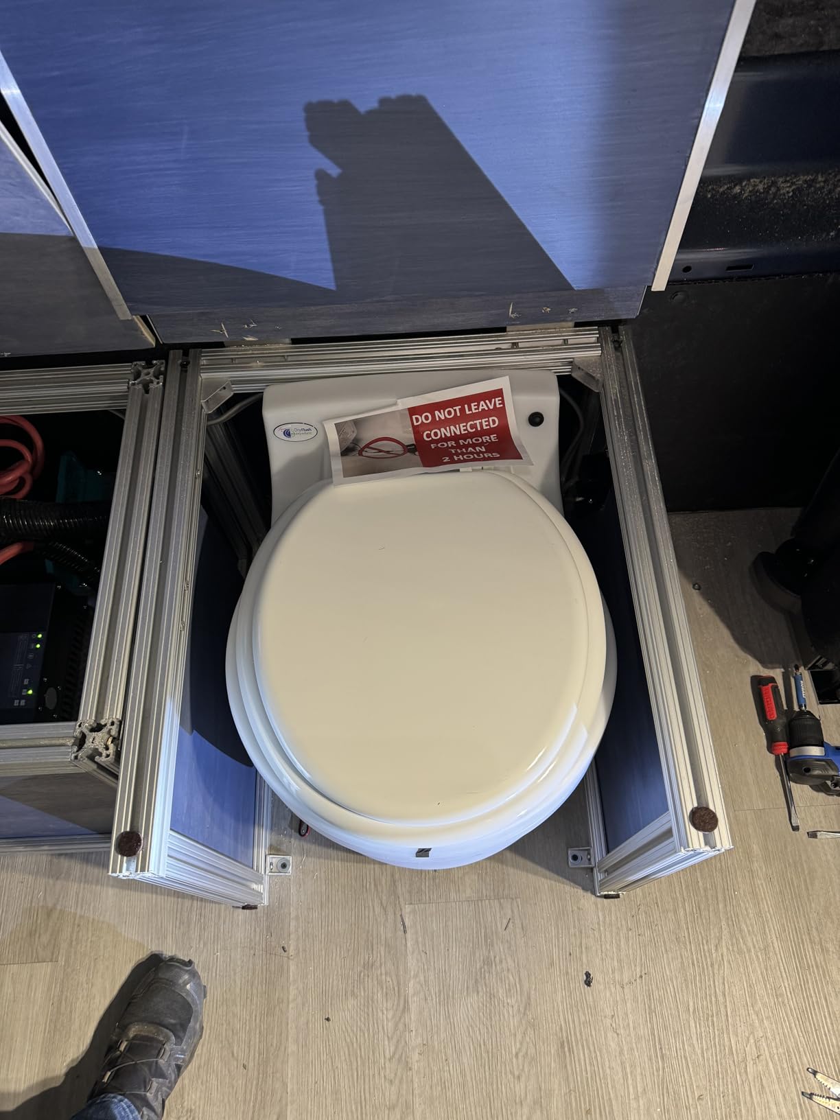 Laveo Dry Flush Toilet - Waterless, Portable, Self Contained and Easier to Use than an Incinerating or Composting Toilet. Great for Tiny Homes, Vans, Boats, Camping, RVs and Off Grid, LDPE, White customer photo 2