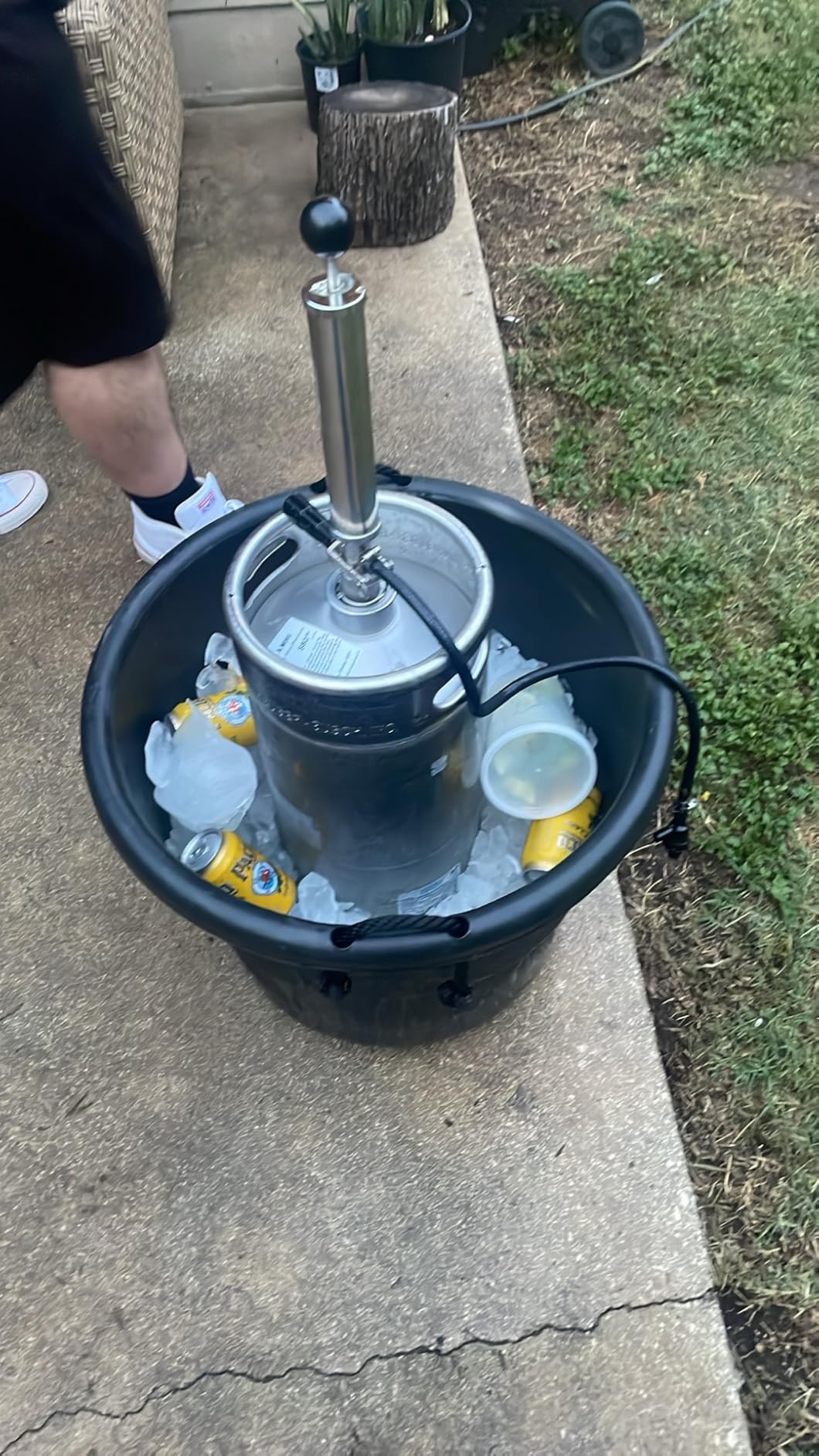 8'' Keg Tap Beer Keg Party Pump, D System Beer Taps for Kegs Picnic Parties | Stainless Steel Probe Coupler with Beer Line & Beer Faucet Draft Beer Party Pump with Hose Clamps Fits Standard US Sankey Keg customer photo 1