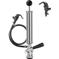 8'' Keg Tap Beer Keg Party Pump, D System Beer Taps for Kegs Picnic Parties | Stainless Steel Probe Coupler with Beer Line & Beer Faucet Draft Beer Party Pump with Hose Clamps Fits Standard US Sankey Keg customer photo 2