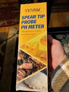 YINMIK Food pH Meter Digital pH Tester Spear pH Probe pH Reader for Canning | pH Checker for Fermented Fermentation Lab pH Meter for Cosmetic Soft Soil Food Sausages Salami Hot Sauce and Canned customer photo 1