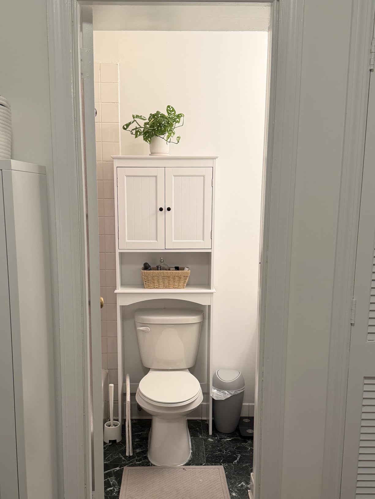 Gizoon Over the Toilet Storage Cabinet with Adjustable Shelf, White customer photo 2