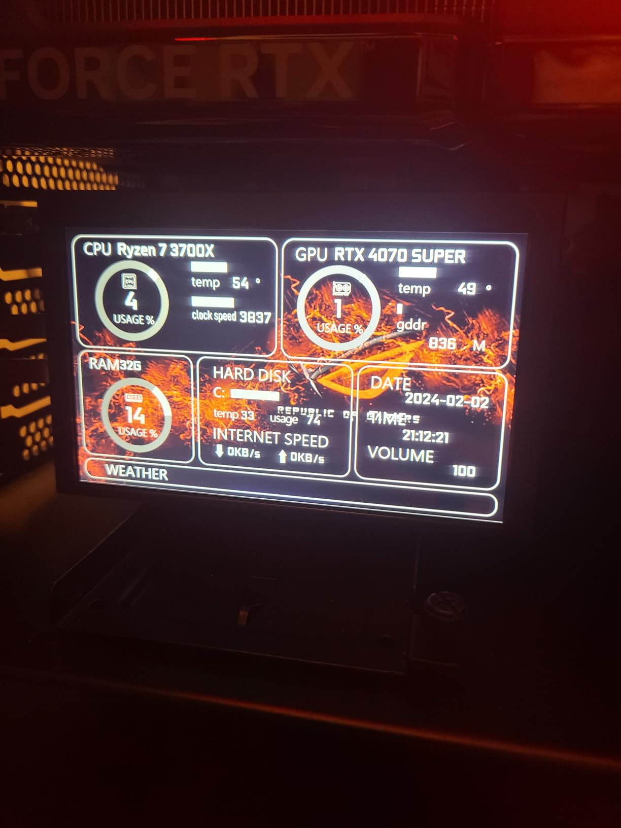 IPS USB Mini Screen, 5in IPS PC CPU Data Monitor USB Type C for aida64 Temperature Display, PC CPU GPU Data Monitor Computer Temperature Display Type C Sub Screen customer photo 2