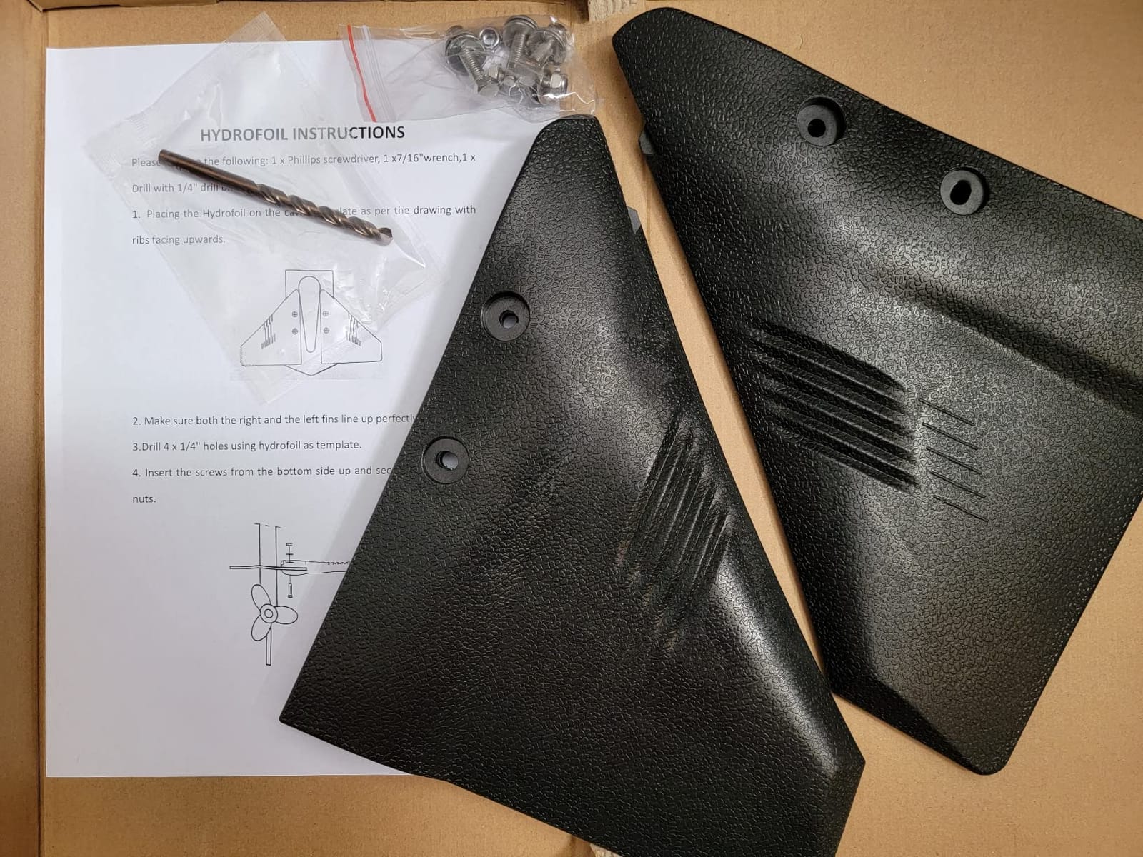 Boat Doel Fin Hydrofoil Stabilizer for 5-150 HP Outboard Motors customer photo 1