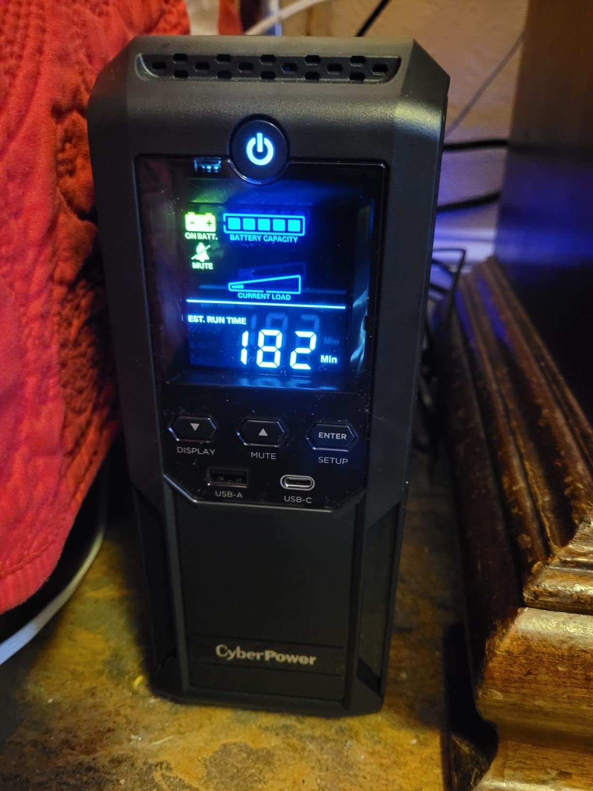 CyberPower CP1500AVRLCD3 Intelligent LCD UPS Battery Backup | 1500VA/900W, 12 Outlets, 2 USB Ports, AVR, Mini Tower, UL Certified customer photo 2