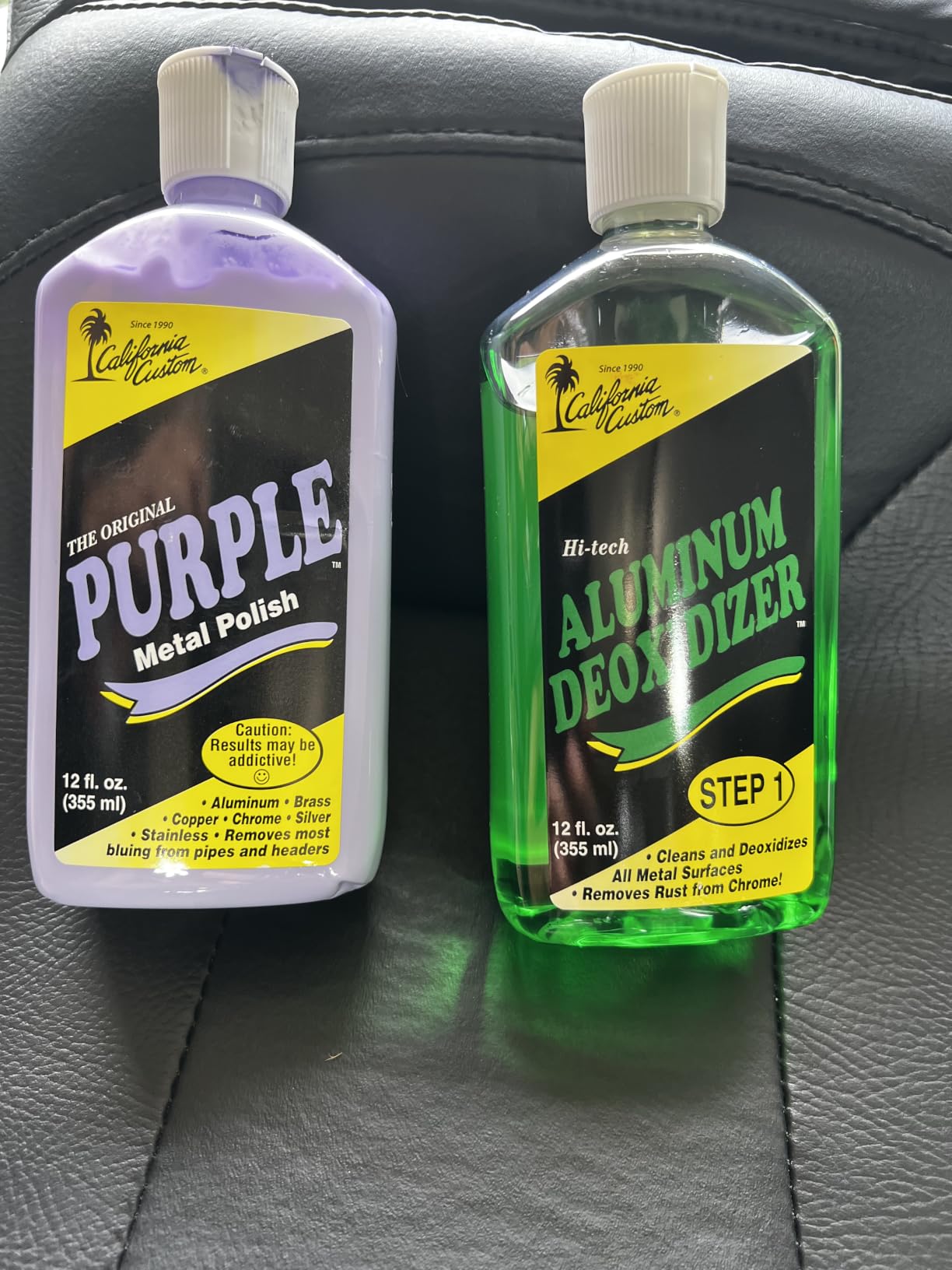 CALIFORNIA CUSTOM - Purple Metal Polish & Aluminum Deoxidizer Kit, No Silicone, Body Shop Safe, Great for Aluminum, Brass, Copper, Chrome, Silver, Stainless and Gold customer photo 1