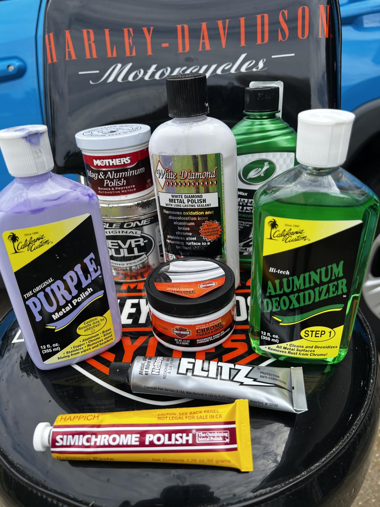CALIFORNIA CUSTOM - Purple Metal Polish & Aluminum Deoxidizer Kit, No Silicone, Body Shop Safe, Great for Aluminum, Brass, Copper, Chrome, Silver, Stainless and Gold customer photo 2
