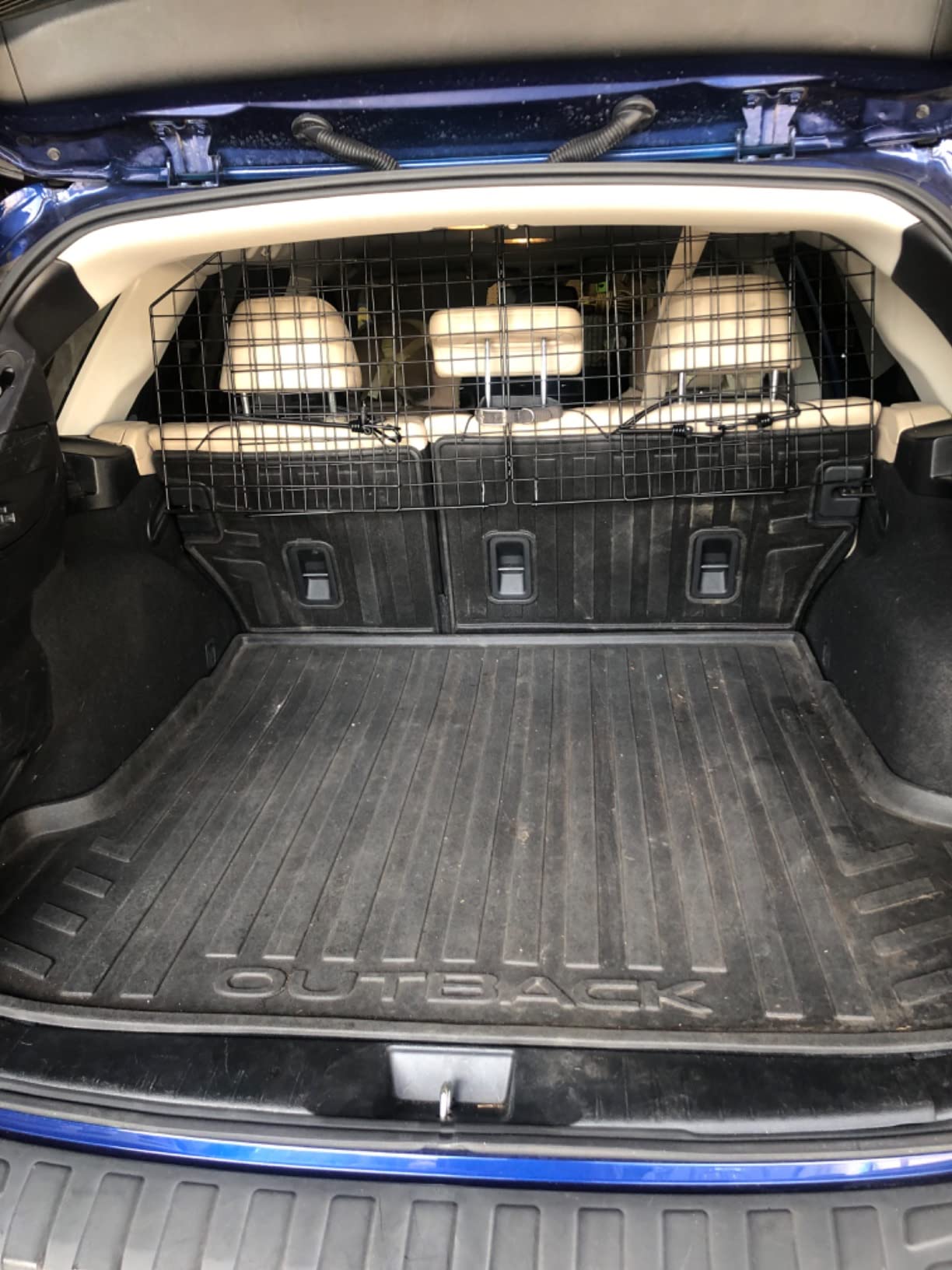Dog Car Barrier for SUV Trunk Cargo Area, Foldable & Adjustable Car Divider and Cargo Gate to Keep Dogs in Back (Patent Design) customer photo 1