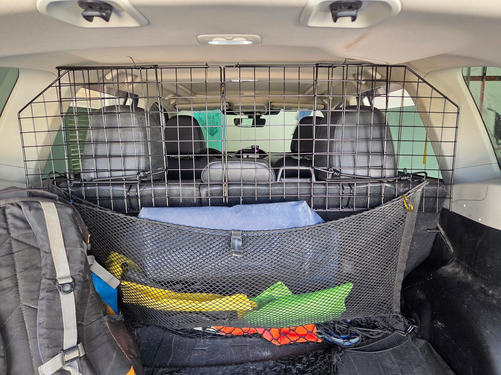 Dog Car Barrier for SUV Trunk Cargo Area, Foldable & Adjustable Car Divider and Cargo Gate to Keep Dogs in Back (Patent Design) customer photo 2