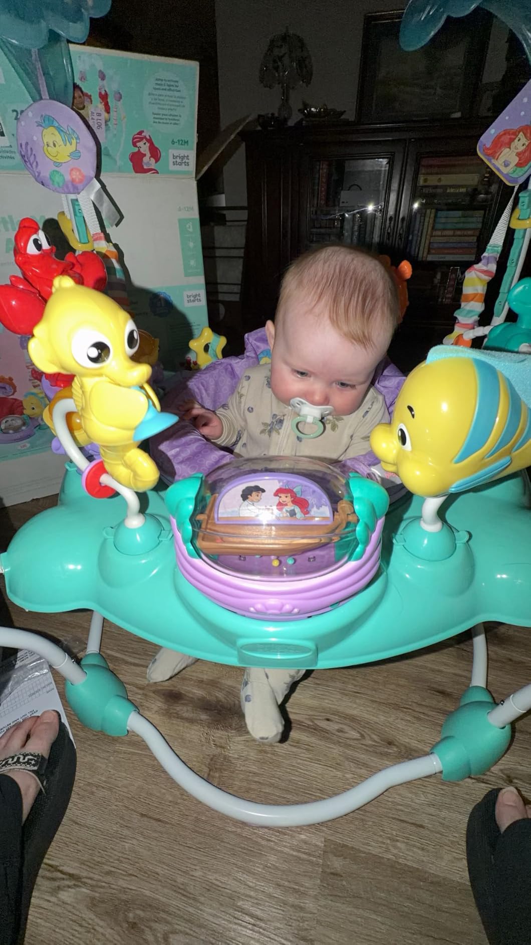 Bright Starts Disney Baby Minnie Mouse Forever Besties Baby Activity Center Jumper with 10 Toys, Lights & Sounds, 360-Degree Seat, 6-12 Months (Pink) customer photo 2