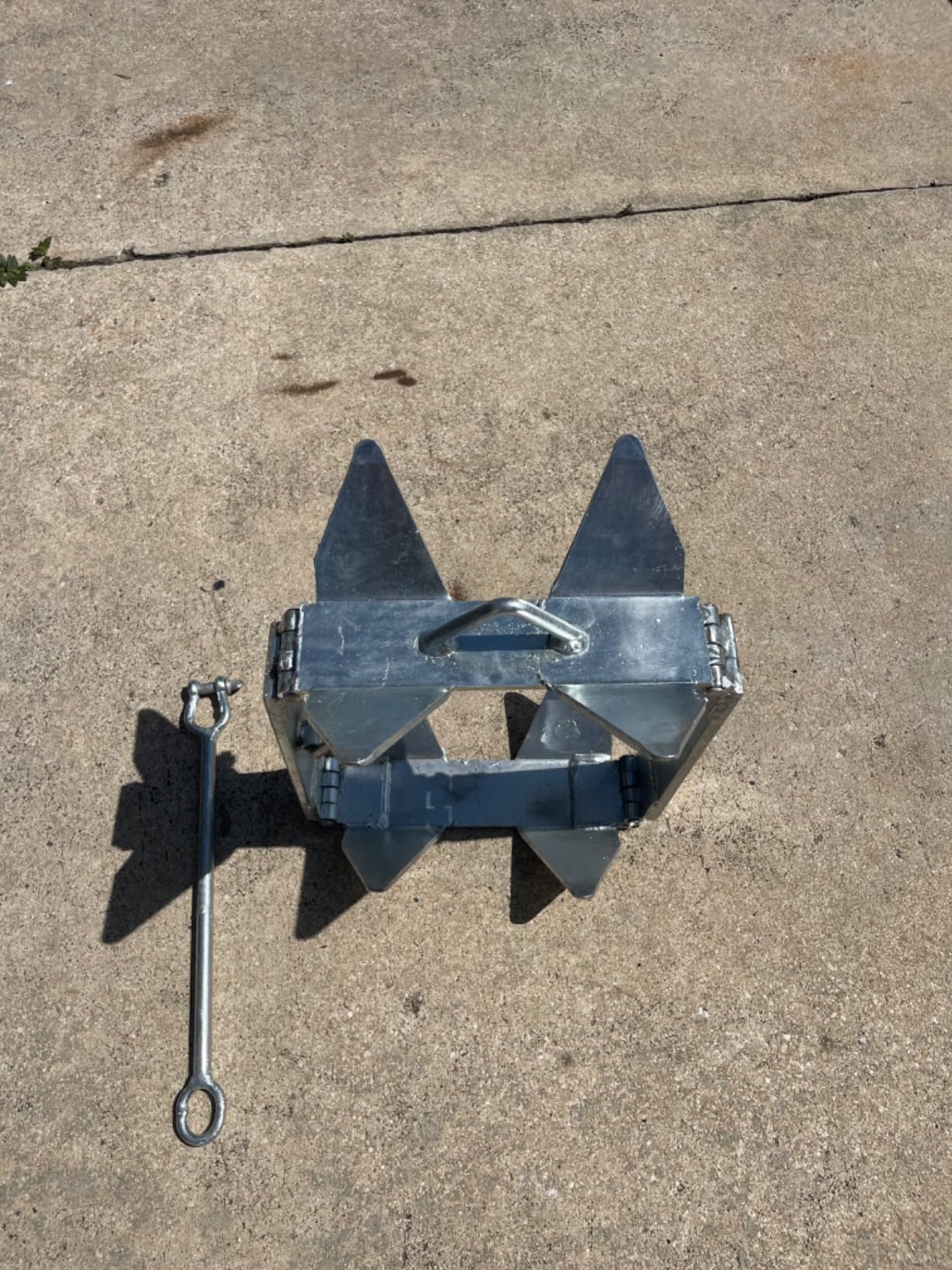 Better Boat Box Anchor for Boats, Folding Boat Anchor Hot Dip Galvanized, Double Sided Slide Anchor for Pontoon Fishing and Cabin Cruiser, Multiple Sizes customer photo 2