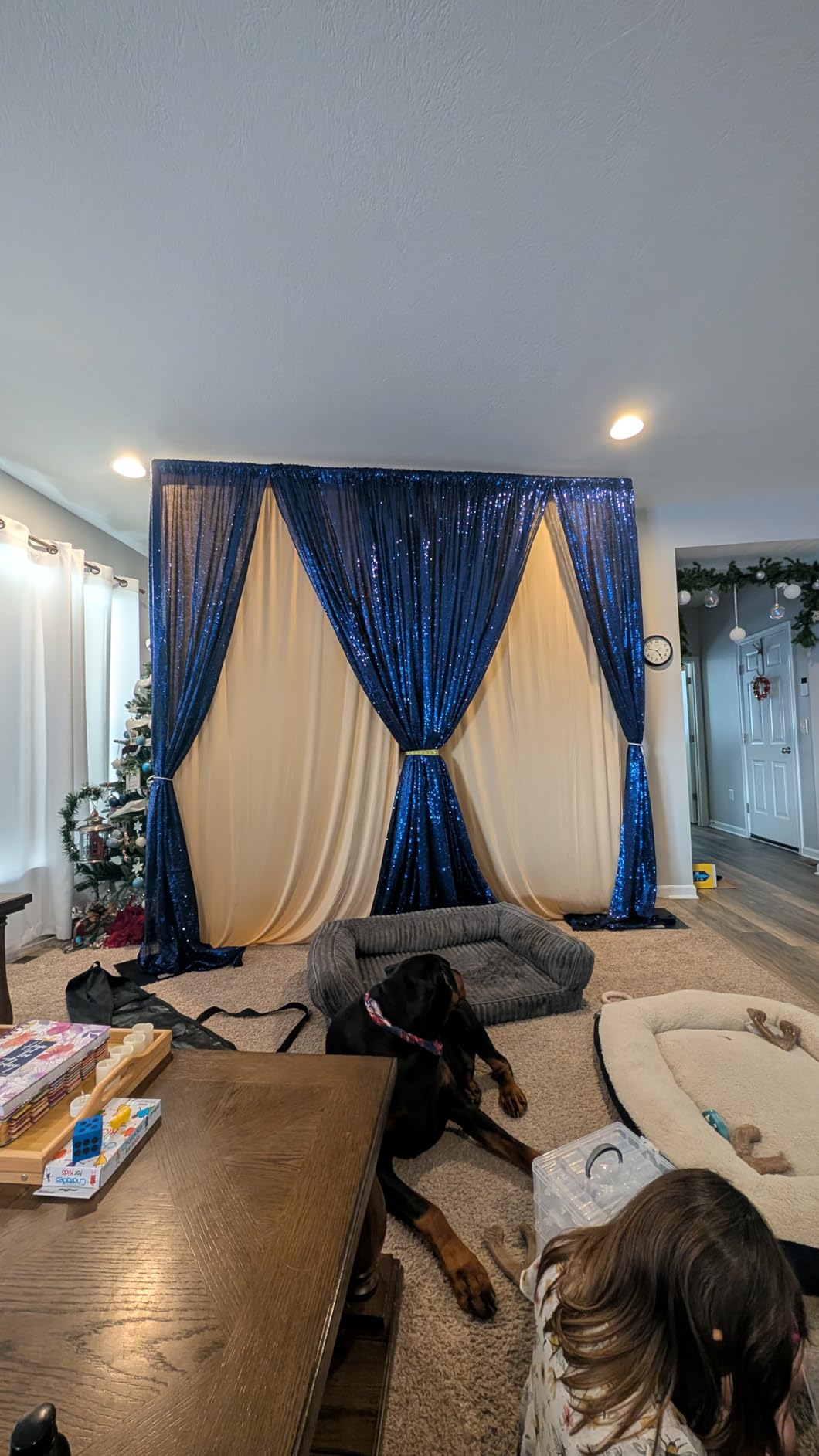 20 ft x 10 ft Wrinkle Free Ivory Backdrop Curtain for Wedding Parties, Polyester Ivory Photo Backdrop Drapes 4 Panels 5x10ft for Baby Shower Photoshoot Engagement Birthday Party Photography Background customer photo 2