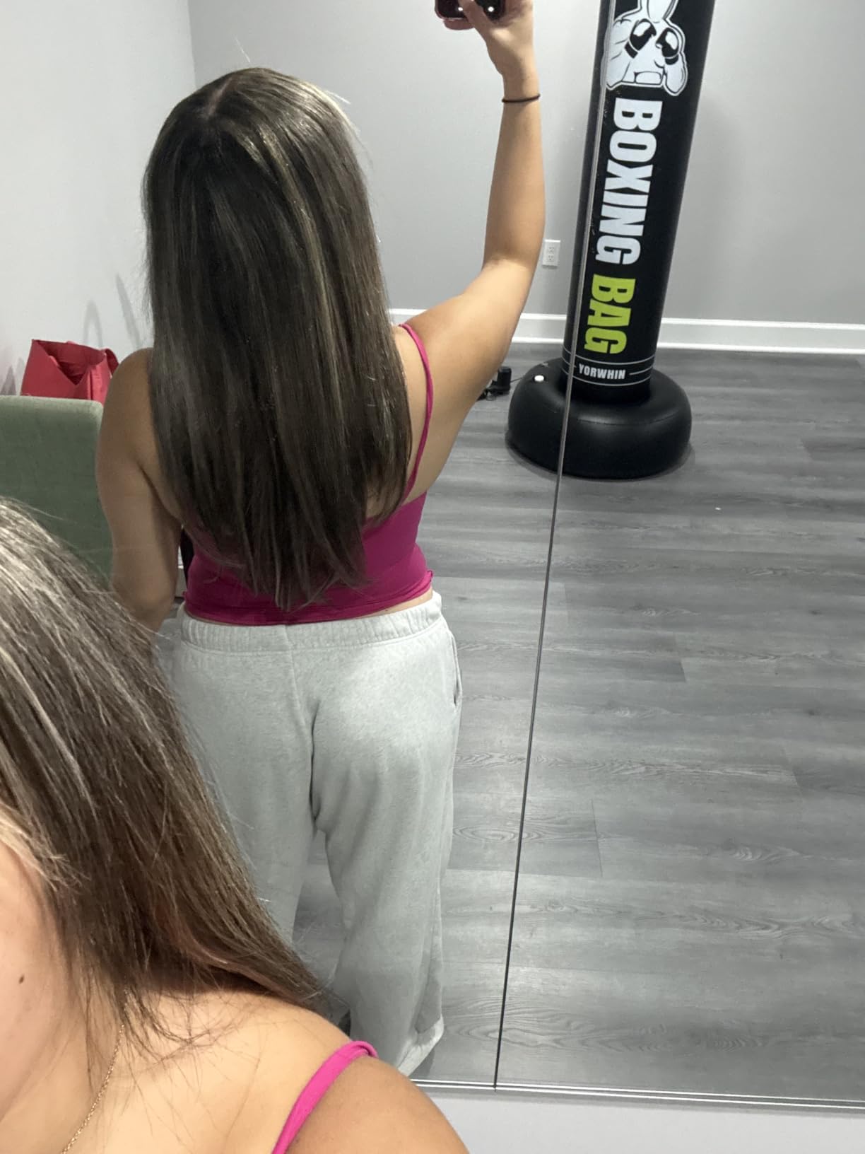 Ugeat Human Hair Clip in Extensions Balayage 12 Inch 5pcs 85g Softness | Hair Extensions Clip ins, Dark Brown Balayage Medium Brown, Shoulder Length customer photo 1