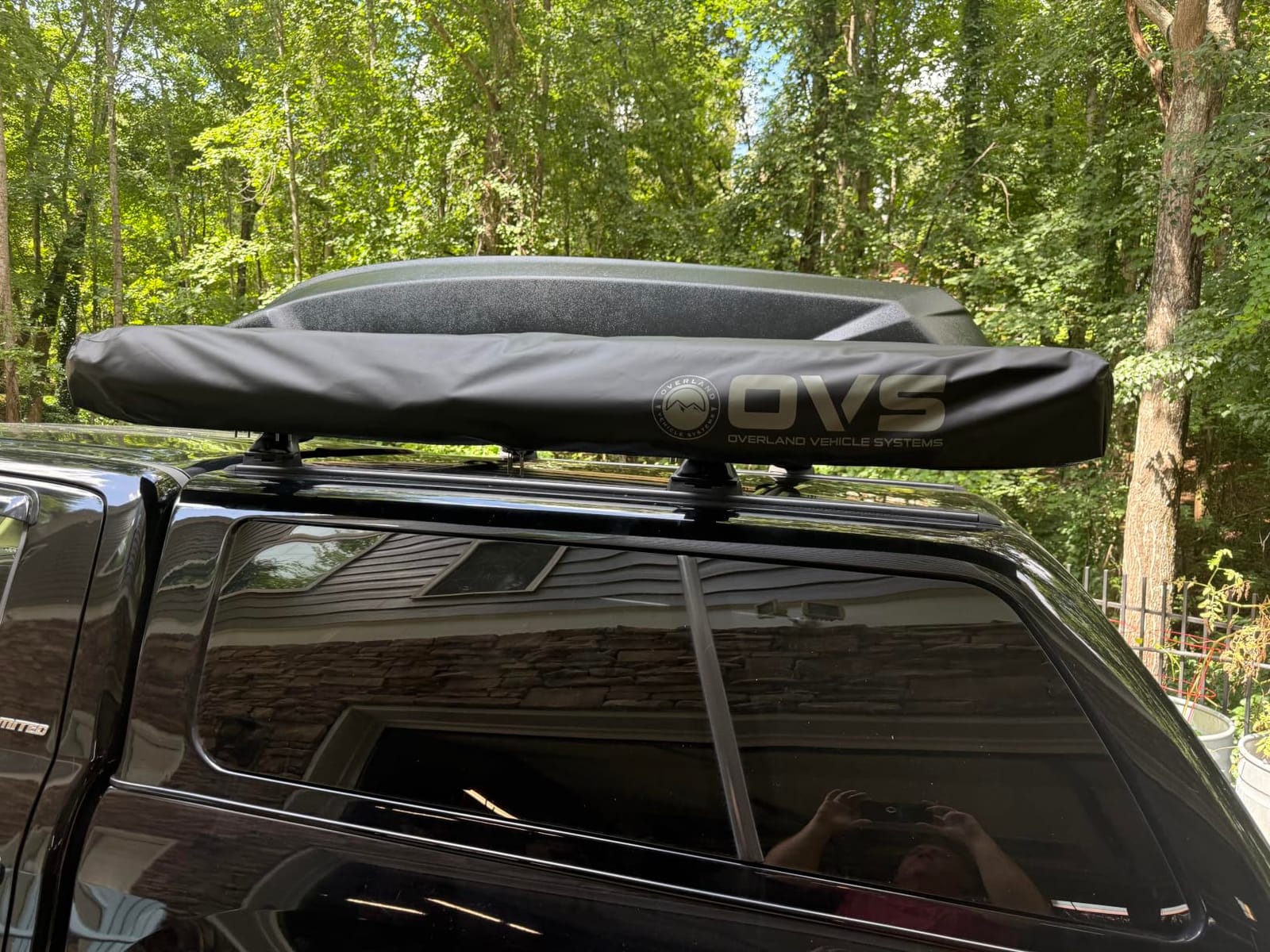Overland Vehicle Systems 19689909 HD Nomadic 270 LTE Awning Passenger Side | 65 Sq Ft of Coverage | Dark Gray Fabric with Travel Cover Included | Twist and Lock Technology | Weather-Resistant customer photo 2