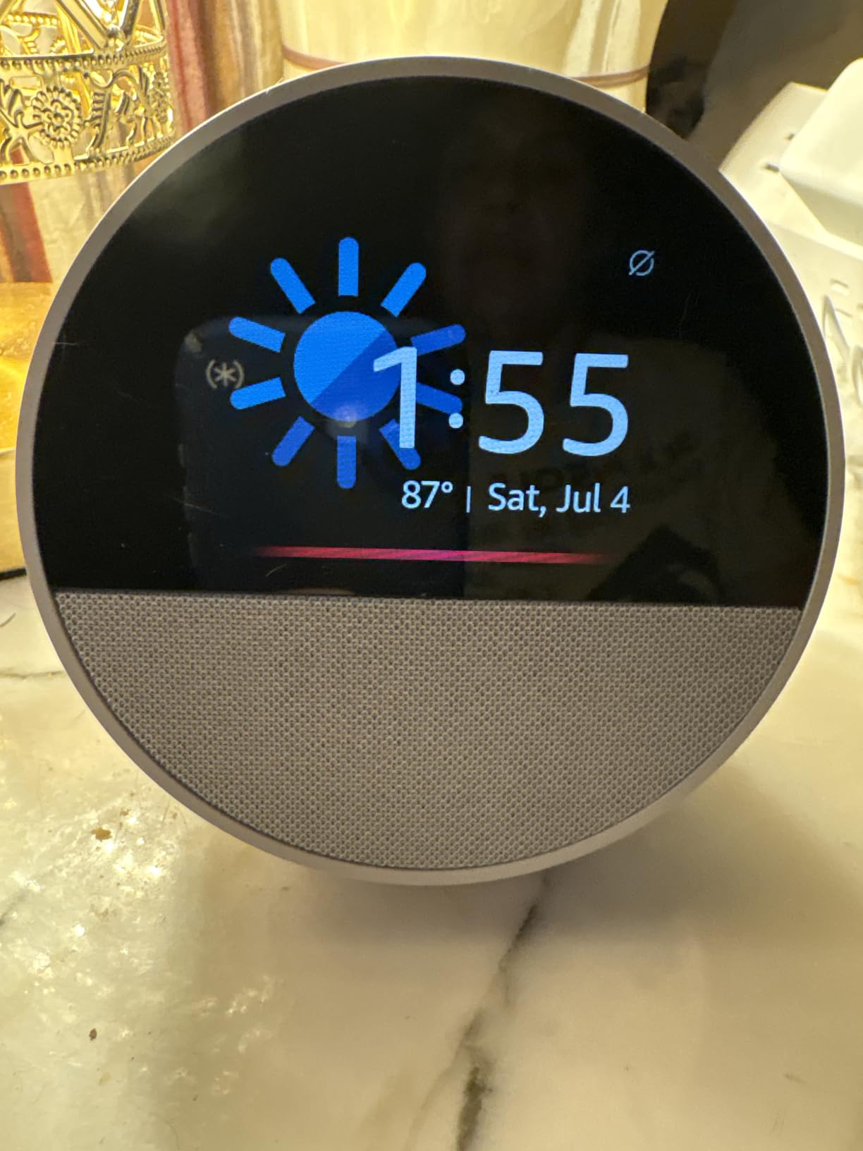 Amazon Echo Spot (newest model), Smart alarm clock, Designed for Alexa+, Black customer photo 1