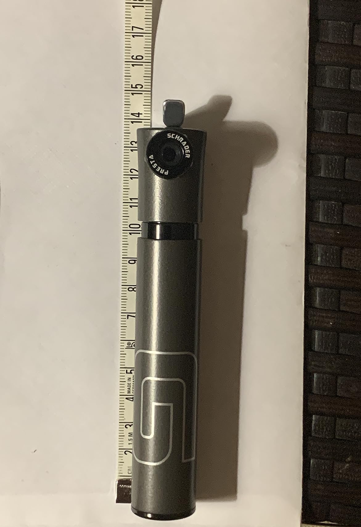 GIYO Small Bike tire Pump Schrader & Presta Valve for MTB 80 PSI Telescopic Barrel All Metal CNC Portable Mini Bike Pump Secure Valve Lock for Easy Pumping | Taiwan Made GM043 customer photo 2