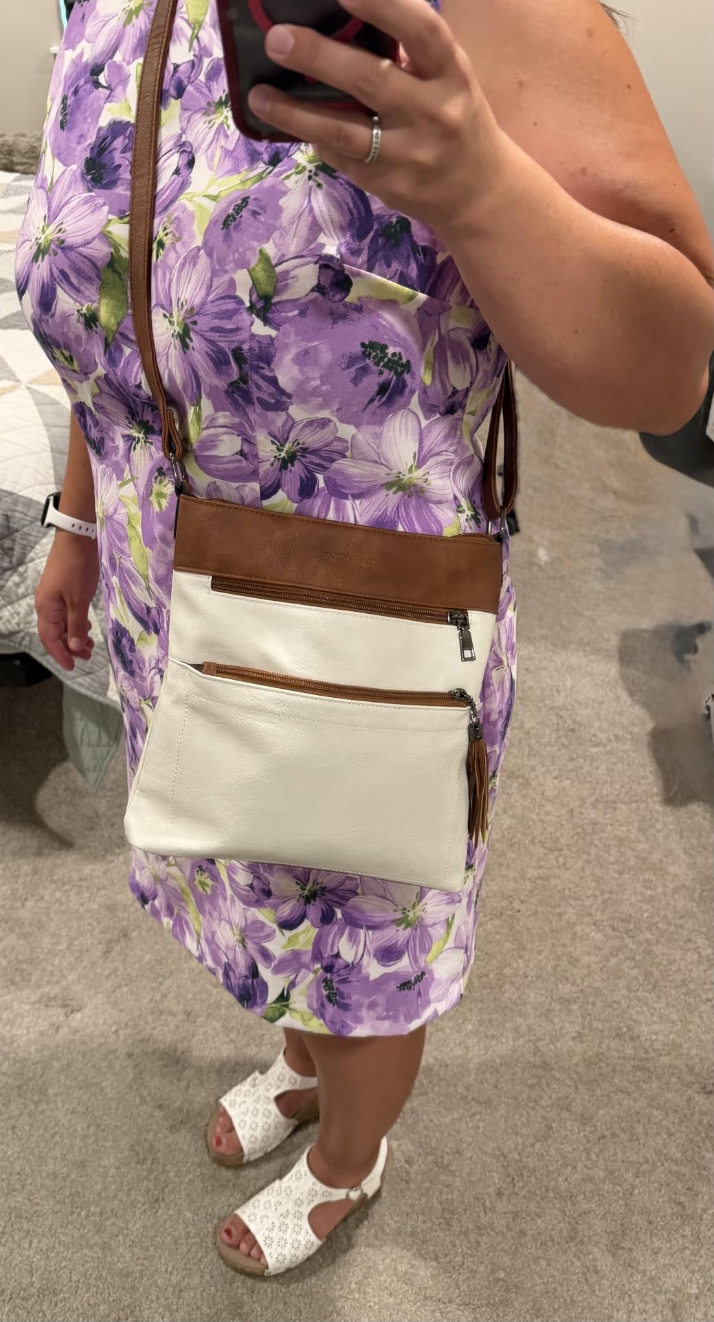 MASINTOR Crossbody Purses for Women, Multi Pocket Crossbody Bag | Trendy Tassel Shoulder Bag, Soft Vegan Leather, Adjustable Strap for Effortless Travel, Work & Everyday Style customer photo 1