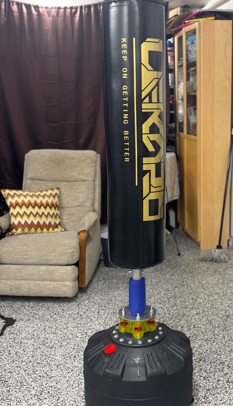 LEKARO Freestanding Punching Bag with Boxing Gloves, Heavy Boxing Bag with Stand for Adult Kids, Standing Kickboxing Bag customer photo 2