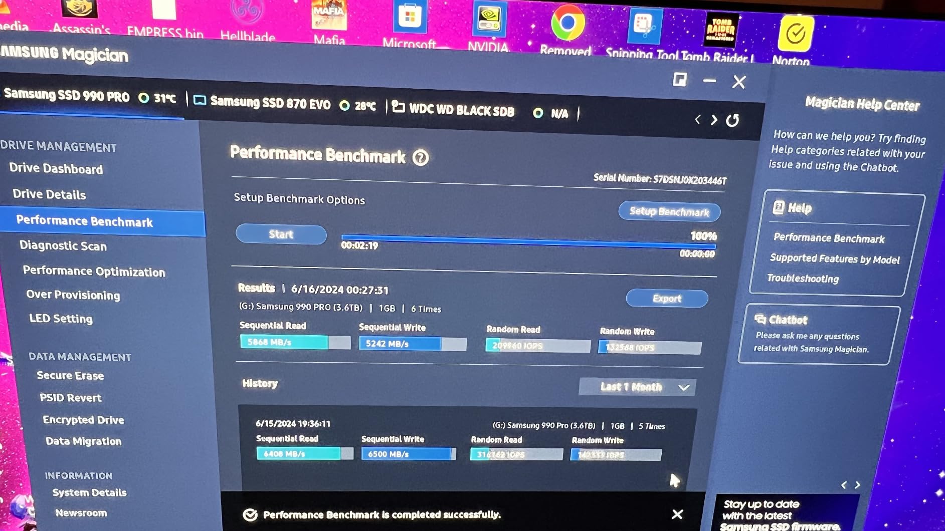 Samsung SSD 990 PRO with Heatsink 1TB, NVMe M.2, Up to 7,450MB/s | NVMe Internal Solid State Hard Drive best for PlayStation 5 (PS5 SSD) Console Expansion (MZ-V9P1T0CW) customer photo 2
